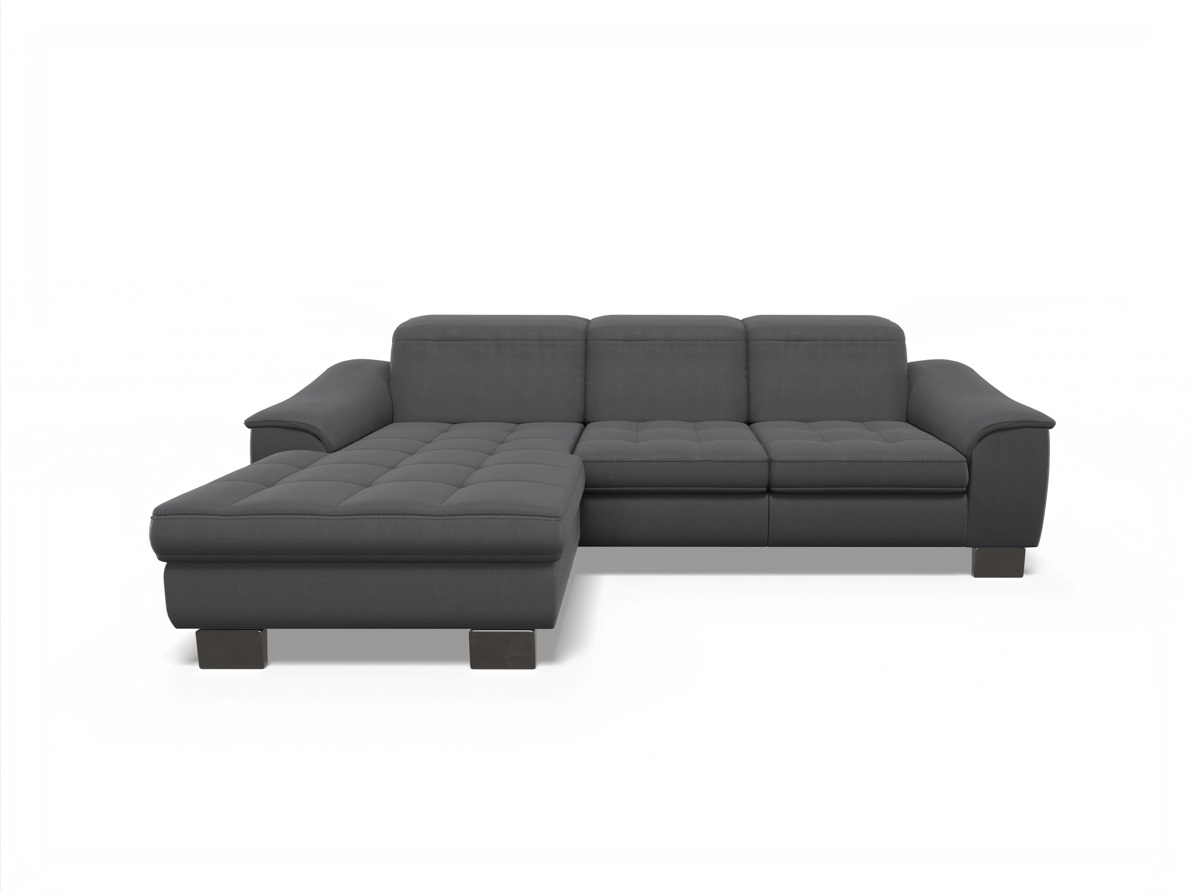 Ansicht des Produktes SC Nature 1018 Ecksofa links Abschluss offen in Stoff Grau