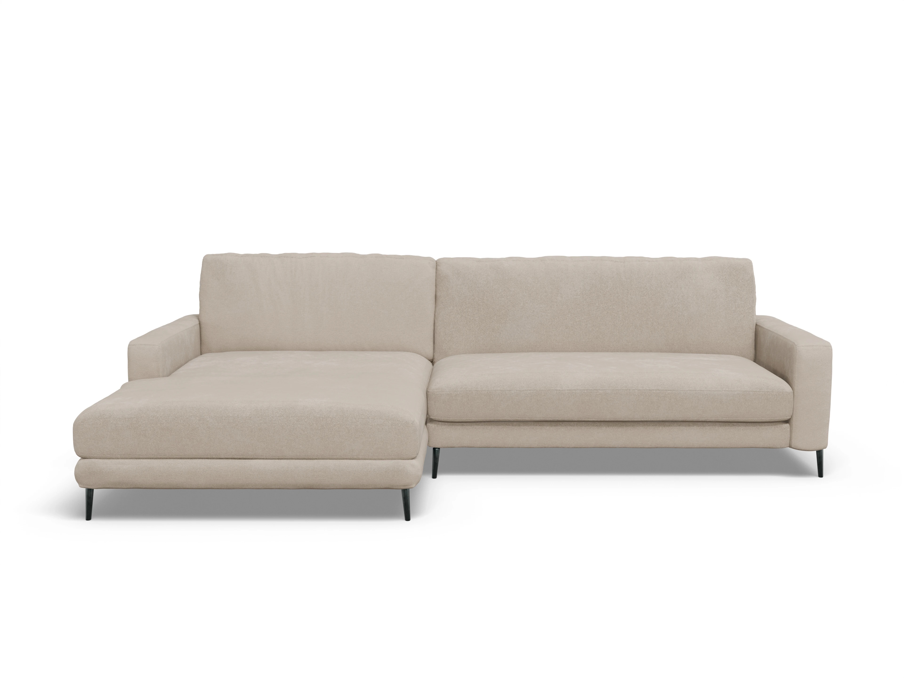 Ansicht des Produktes Urbana Ecksofa links Abschluss offen in Stoff Beige