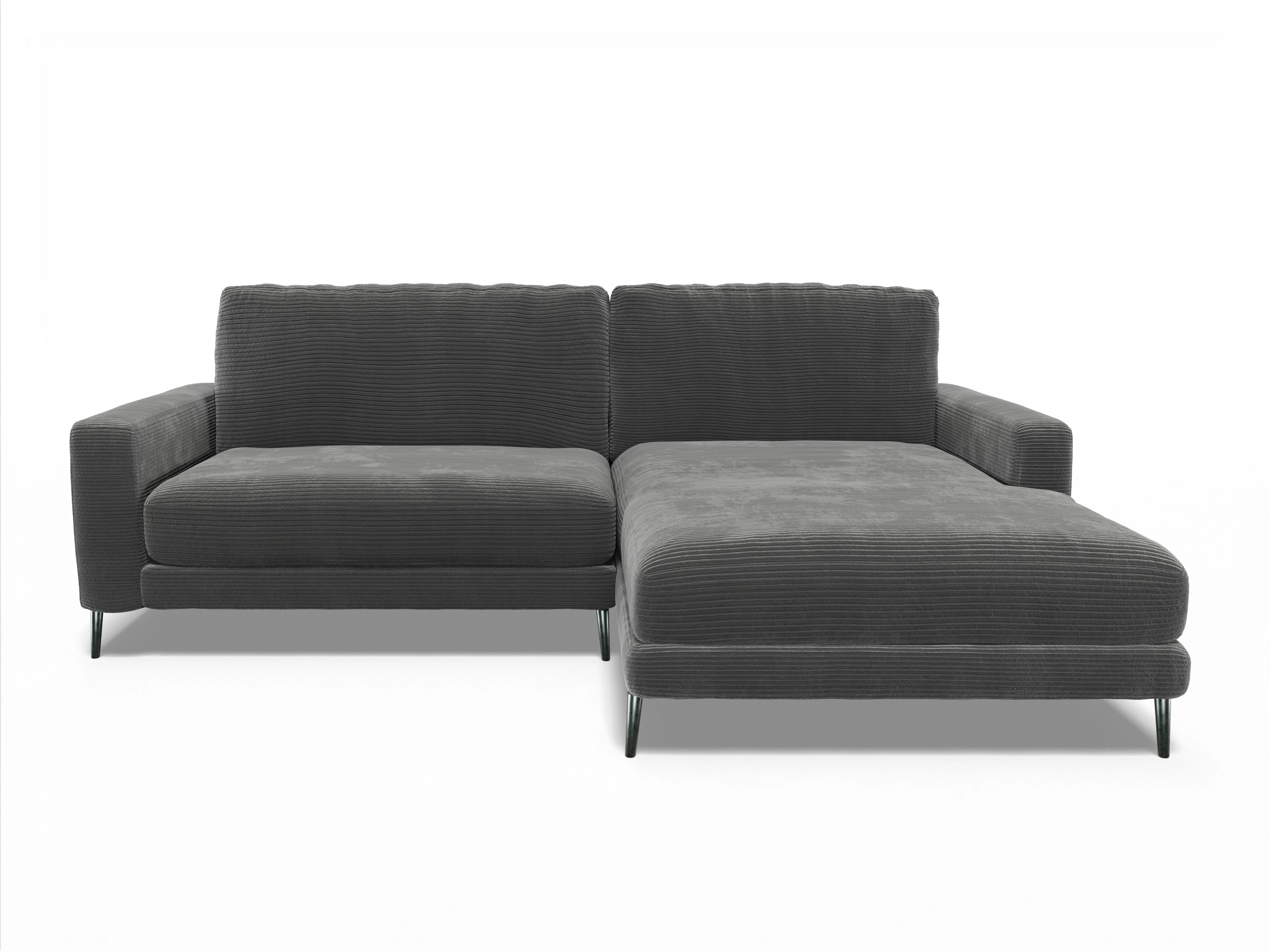 Ansicht des Produktes Urbana Ecksofa rechts Abschluss offen in Stoff Grau