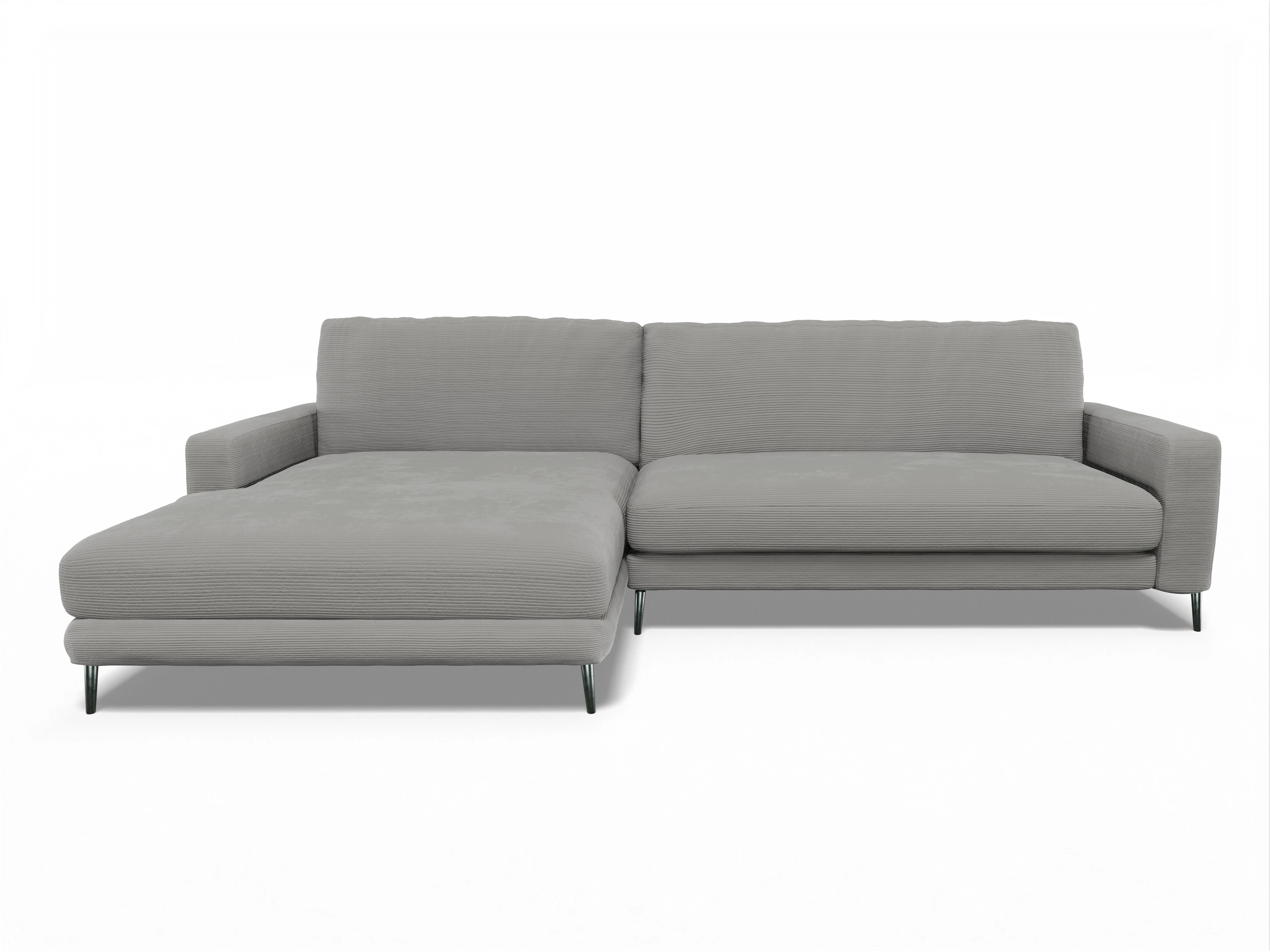 Ansicht des Produktes Urbana Ecksofa links Abschluss offen in Stoff Grau