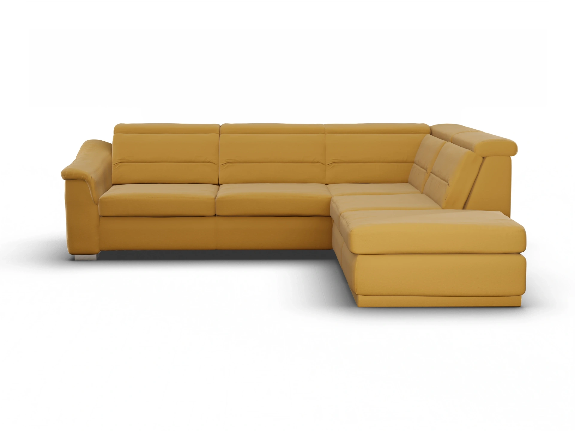 Ansicht des Produktes SC Family 1008 Ecksofa rechts Abschluss offen in Stoff Gelb
