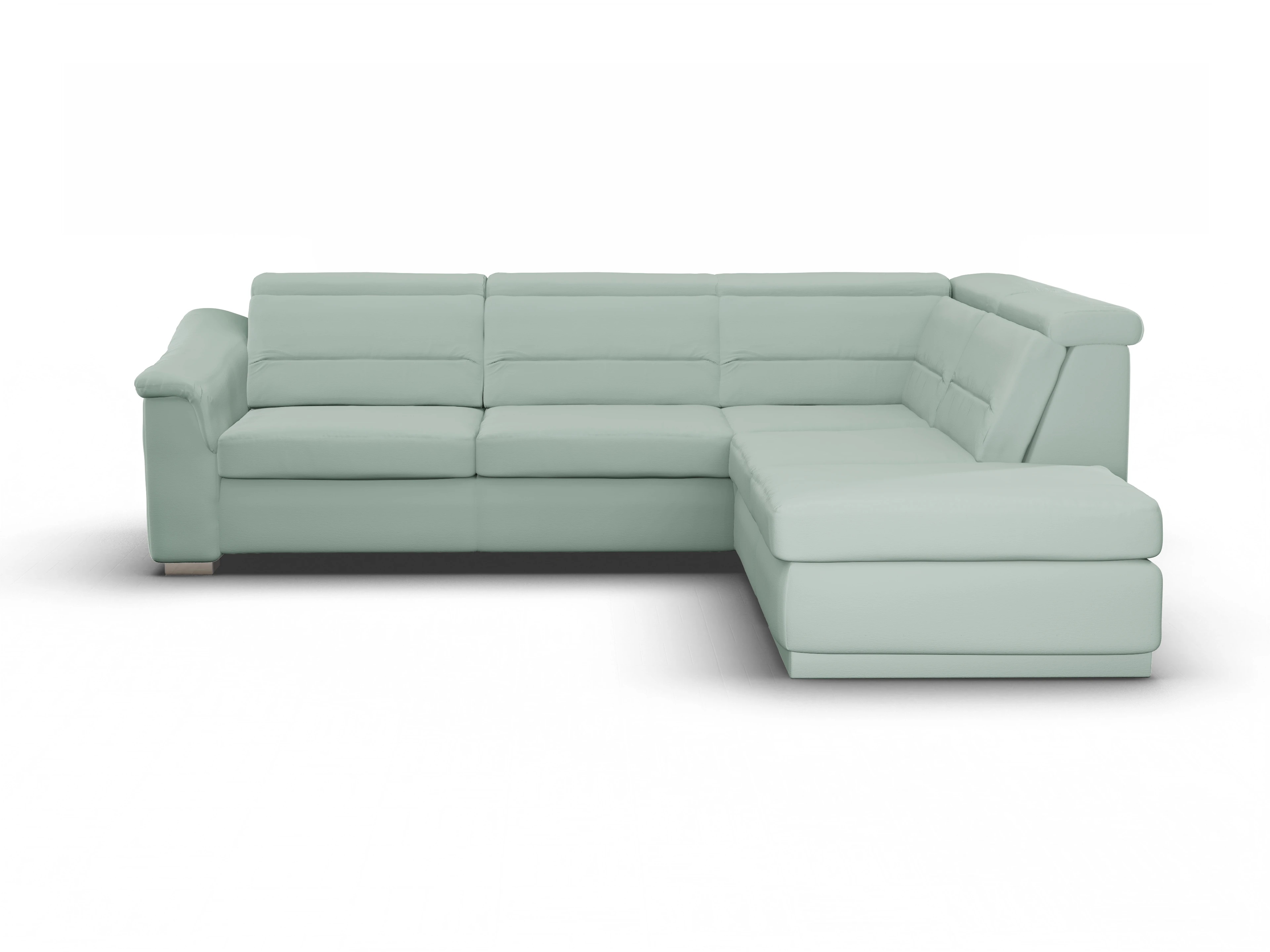 Ansicht des Produktes SC Family 1008 Ecksofa rechts Abschluss offen in Stoff Grün