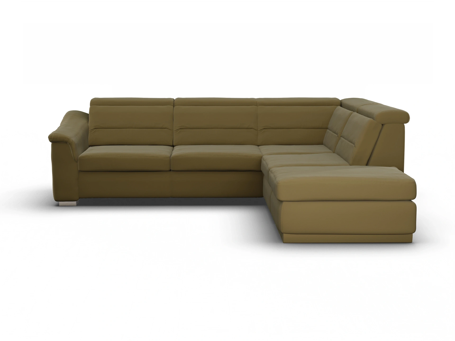 Ansicht des Produktes SC Family 1008 Ecksofa rechts Abschluss offen in Stoff Grün