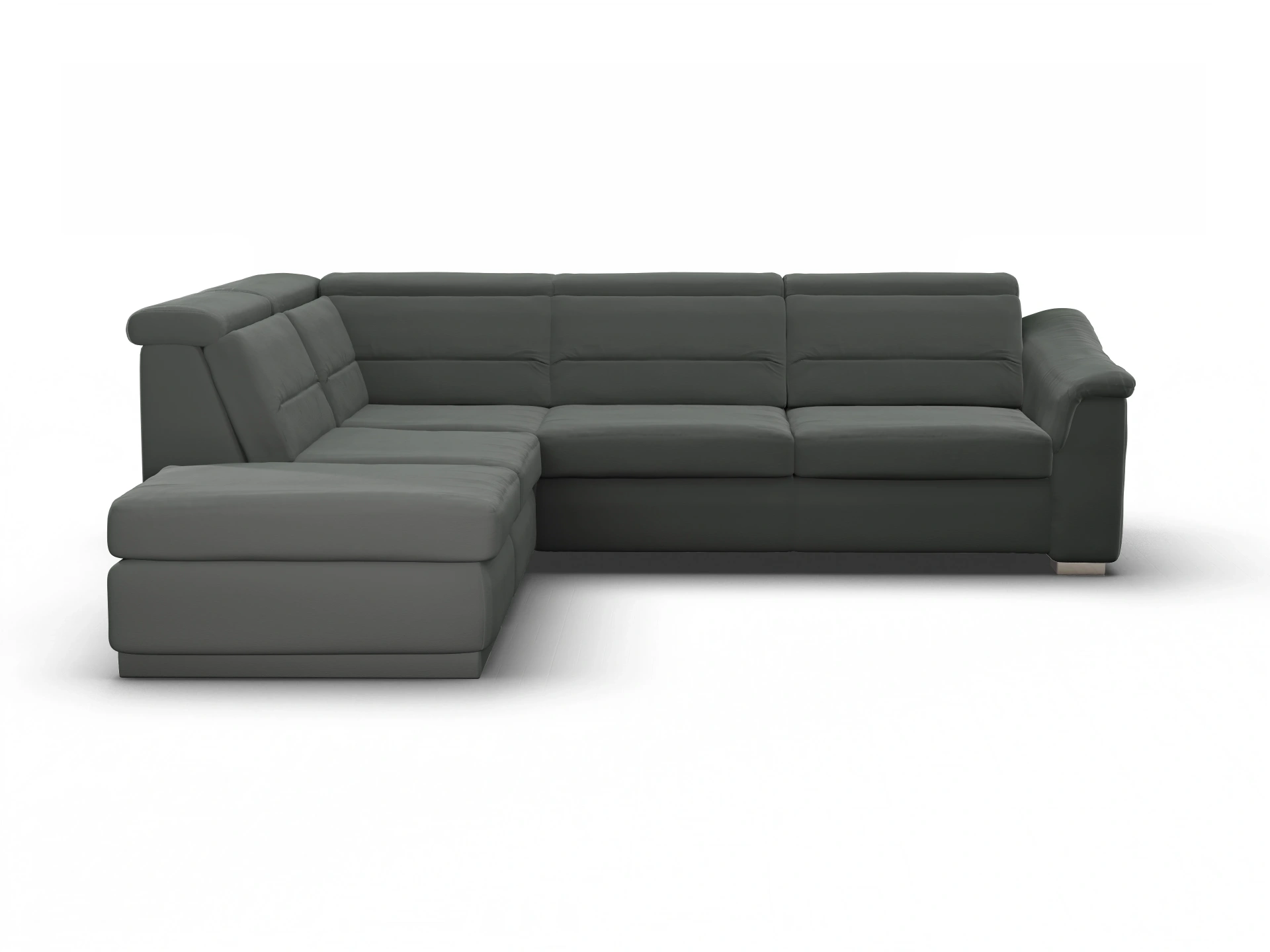 Ansicht des Produktes SC Family 1008 Ecksofa links Abschluss offen in Stoff Grau