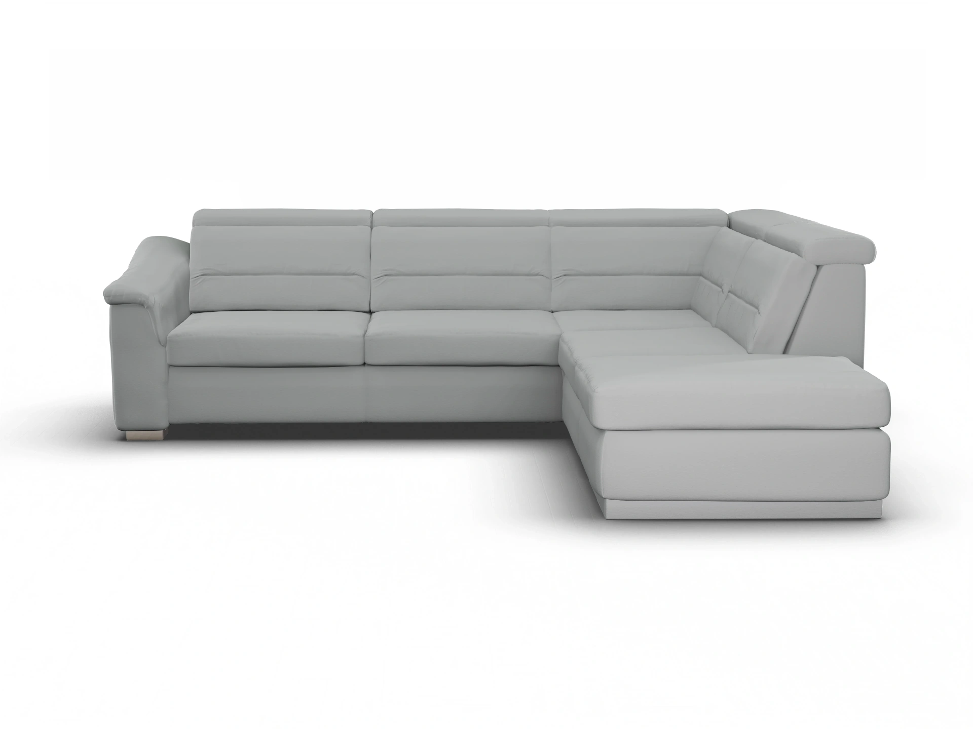 Ansicht des Produktes SC Family 1008 Ecksofa rechts Abschluss offen in Stoff Grau