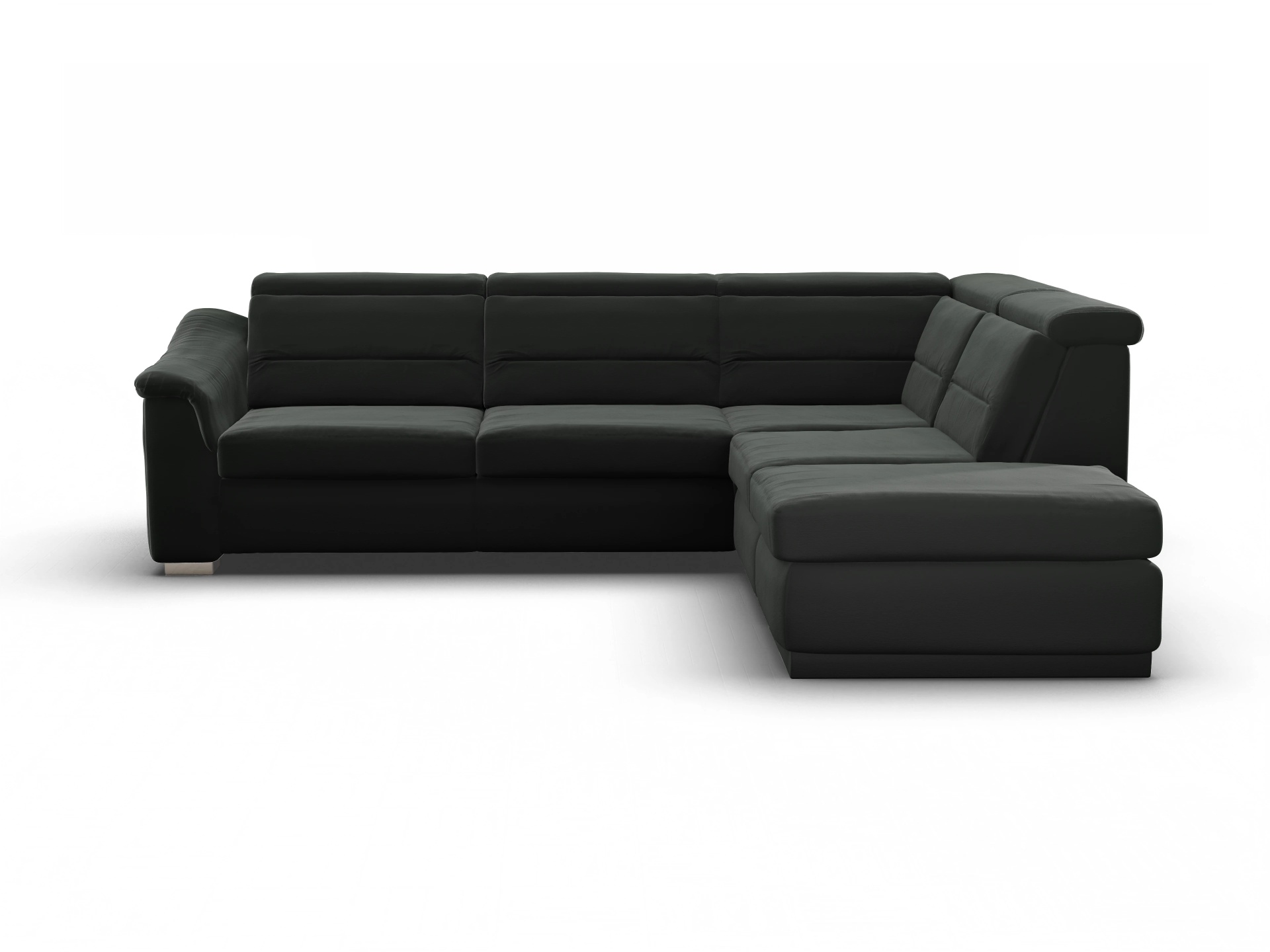 Ansicht des Produktes SC Family 1008 Ecksofa rechts Abschluss offen in Stoff Schwarz