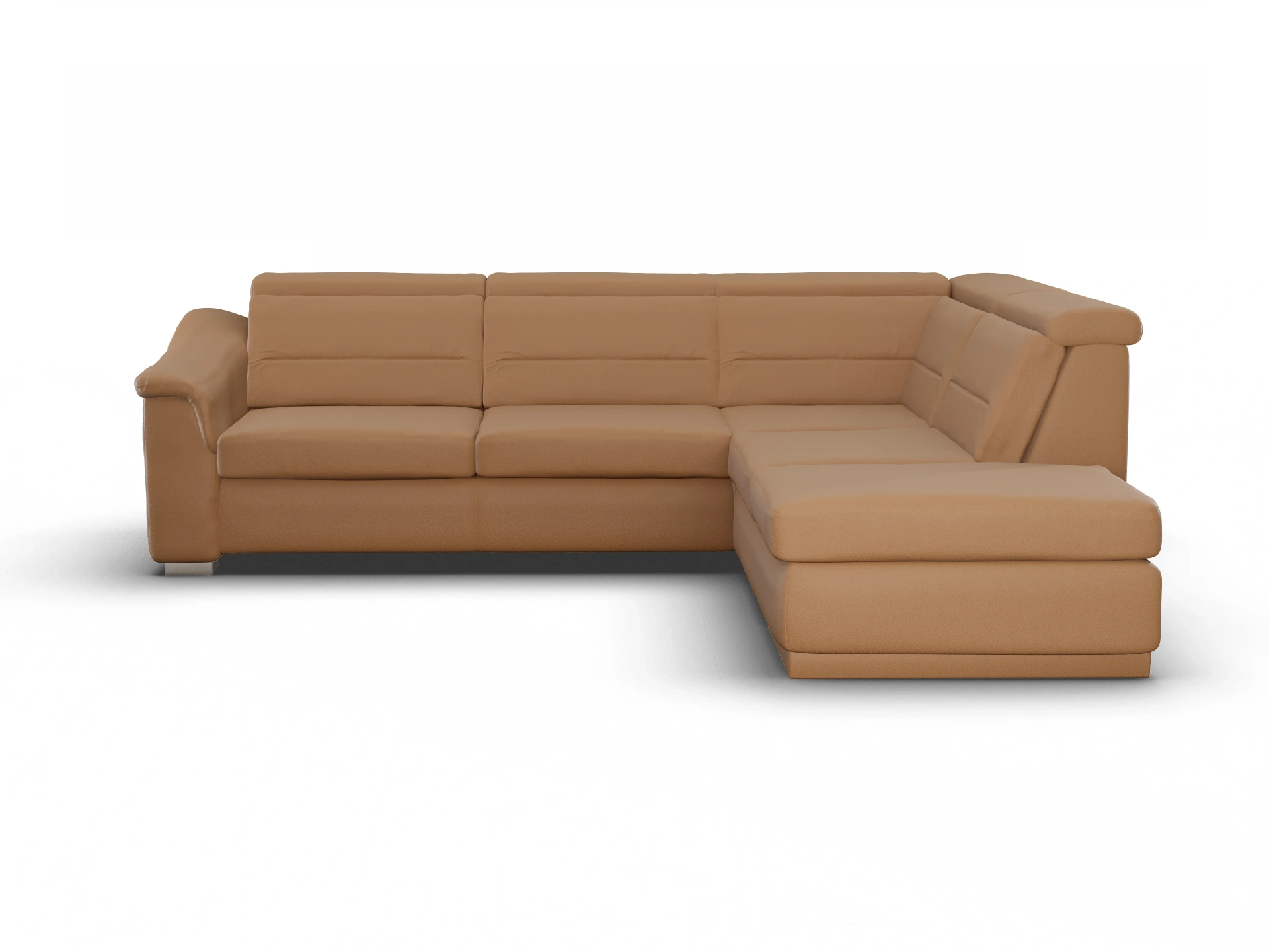 Ansicht des Produktes SC Family 1008 Ecksofa rechts Abschluss offen in Stoff Braun