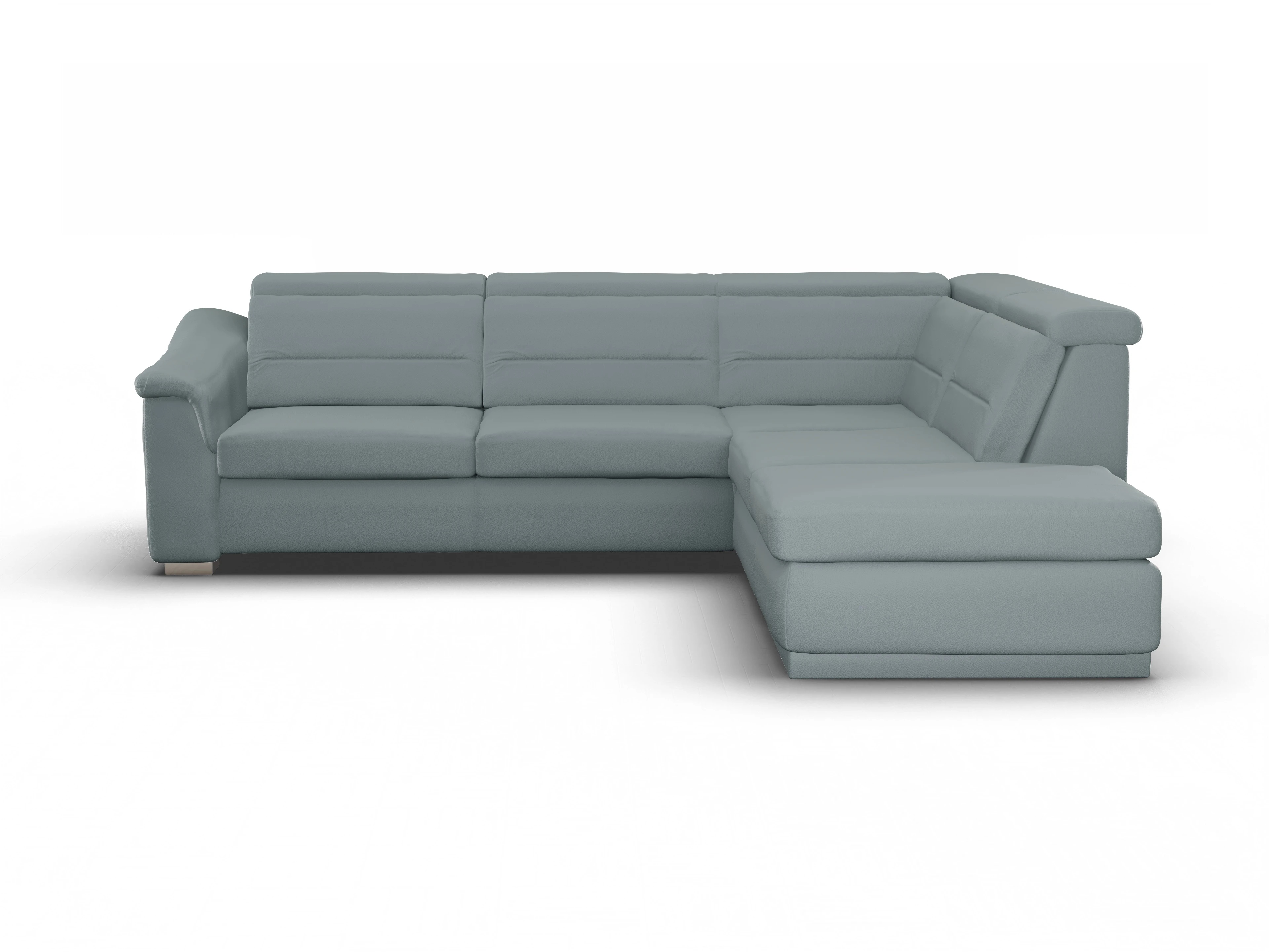Ansicht des Produktes SC Family 1008 Ecksofa rechts Abschluss offen in Stoff Grau