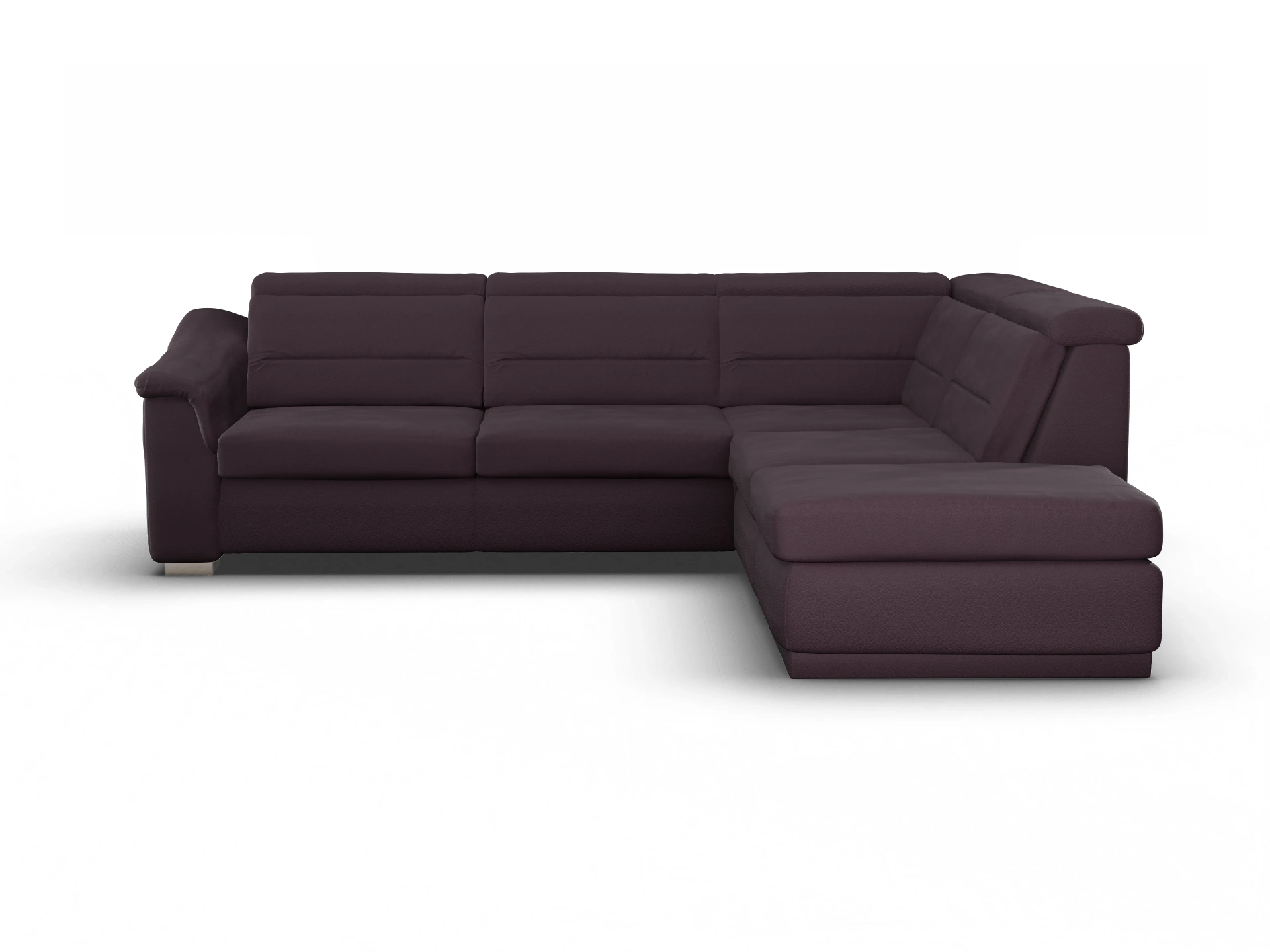 Ansicht des Produktes SC Family 1008 Ecksofa rechts Abschluss offen in Stoff Lila