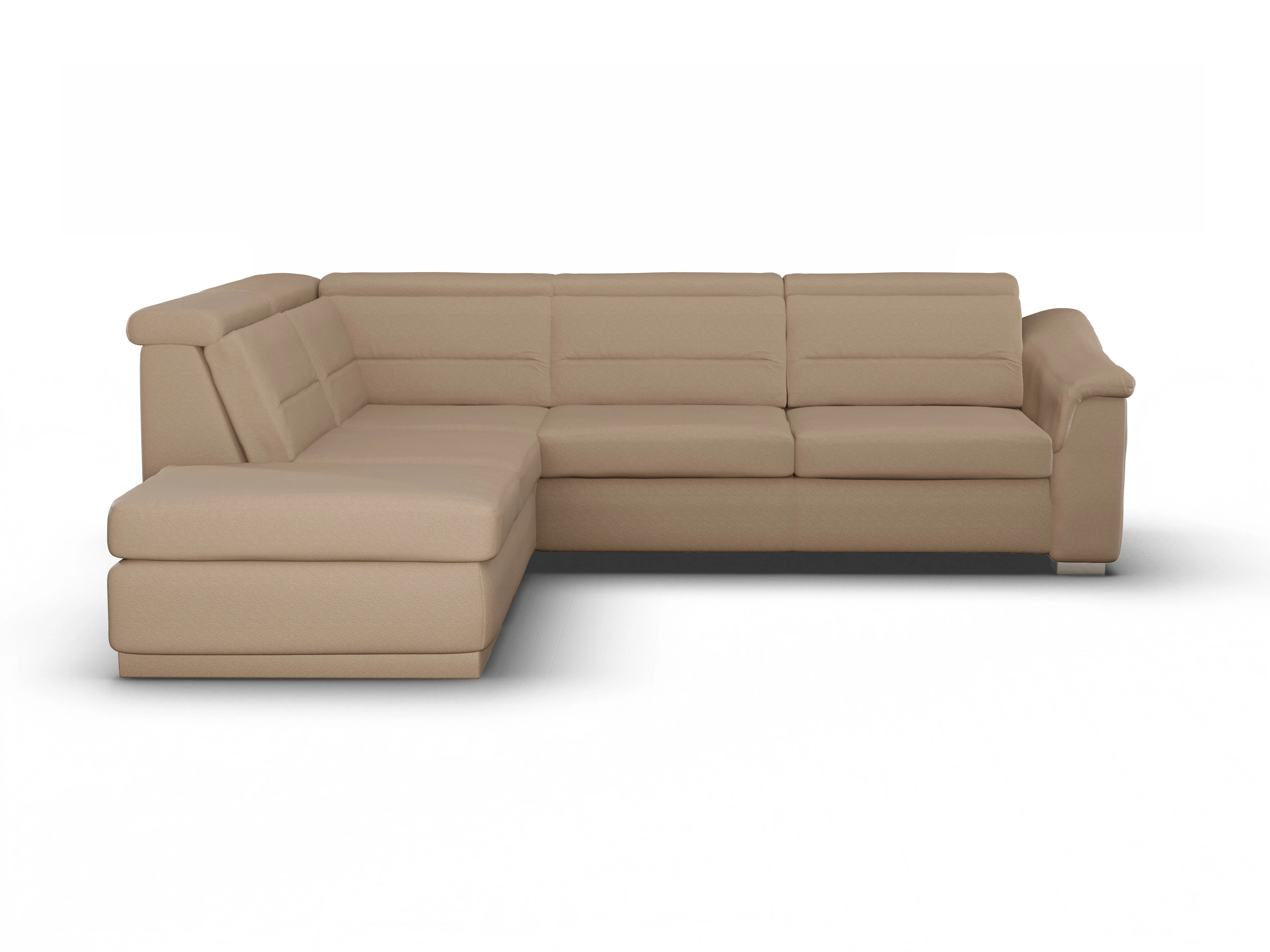 Ansicht des Produktes SC Family 1008 Ecksofa links Abschluss offen in Stoff Beige