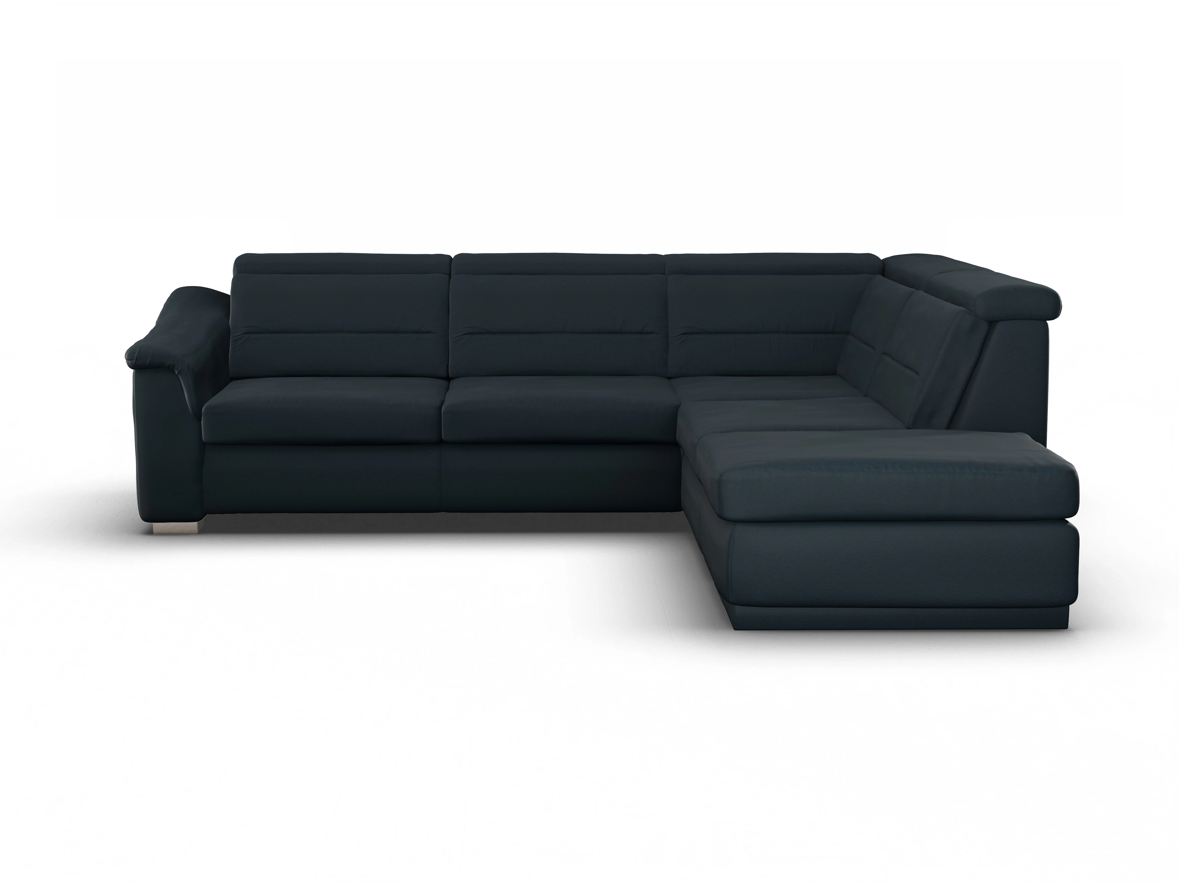 Ansicht des Produktes SC Family 1008 Ecksofa rechts Abschluss offen in Stoff Blau