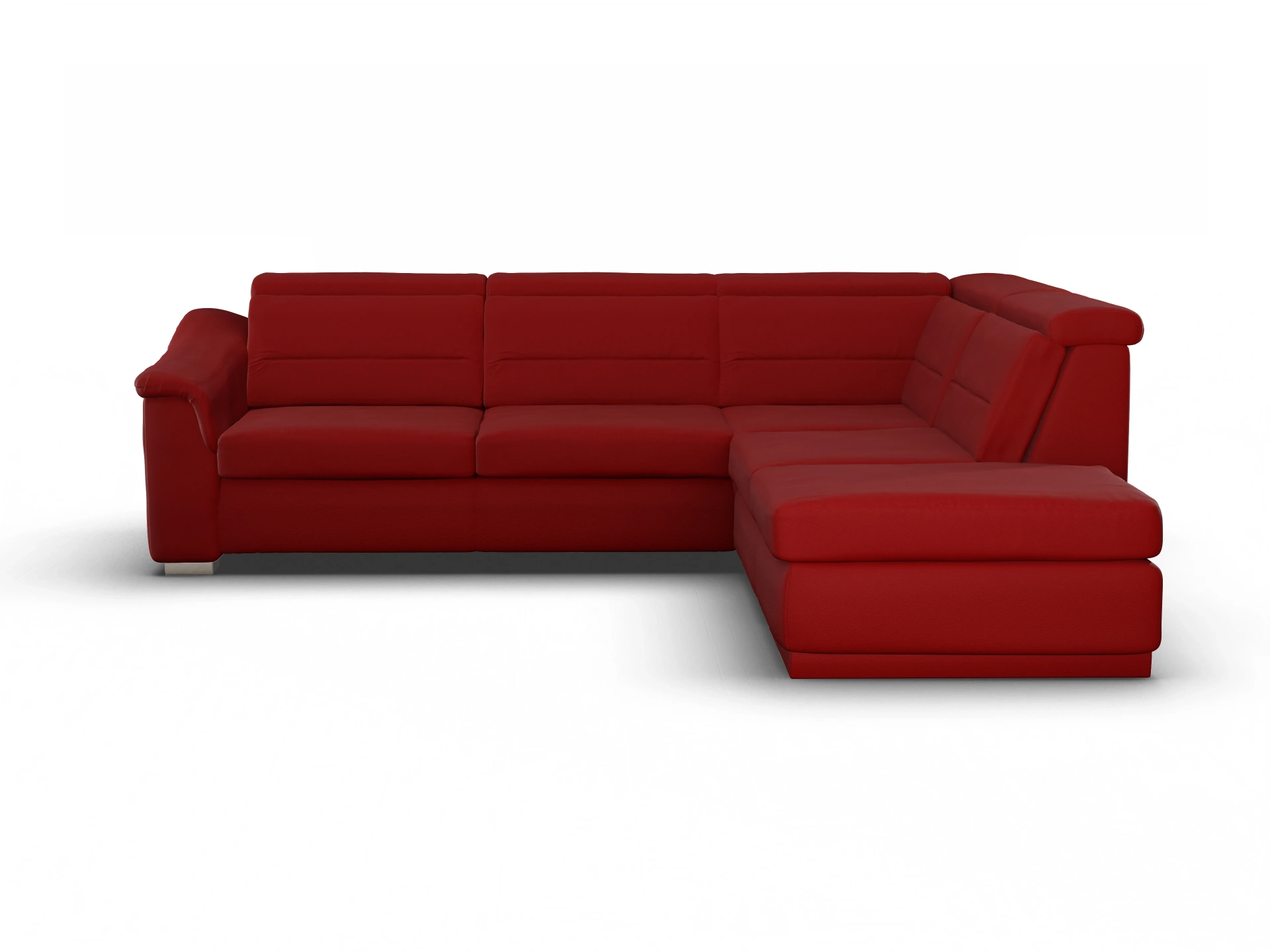 Ansicht des Produktes SC Family 1008 Ecksofa rechts Abschluss offen in Stoff Rot