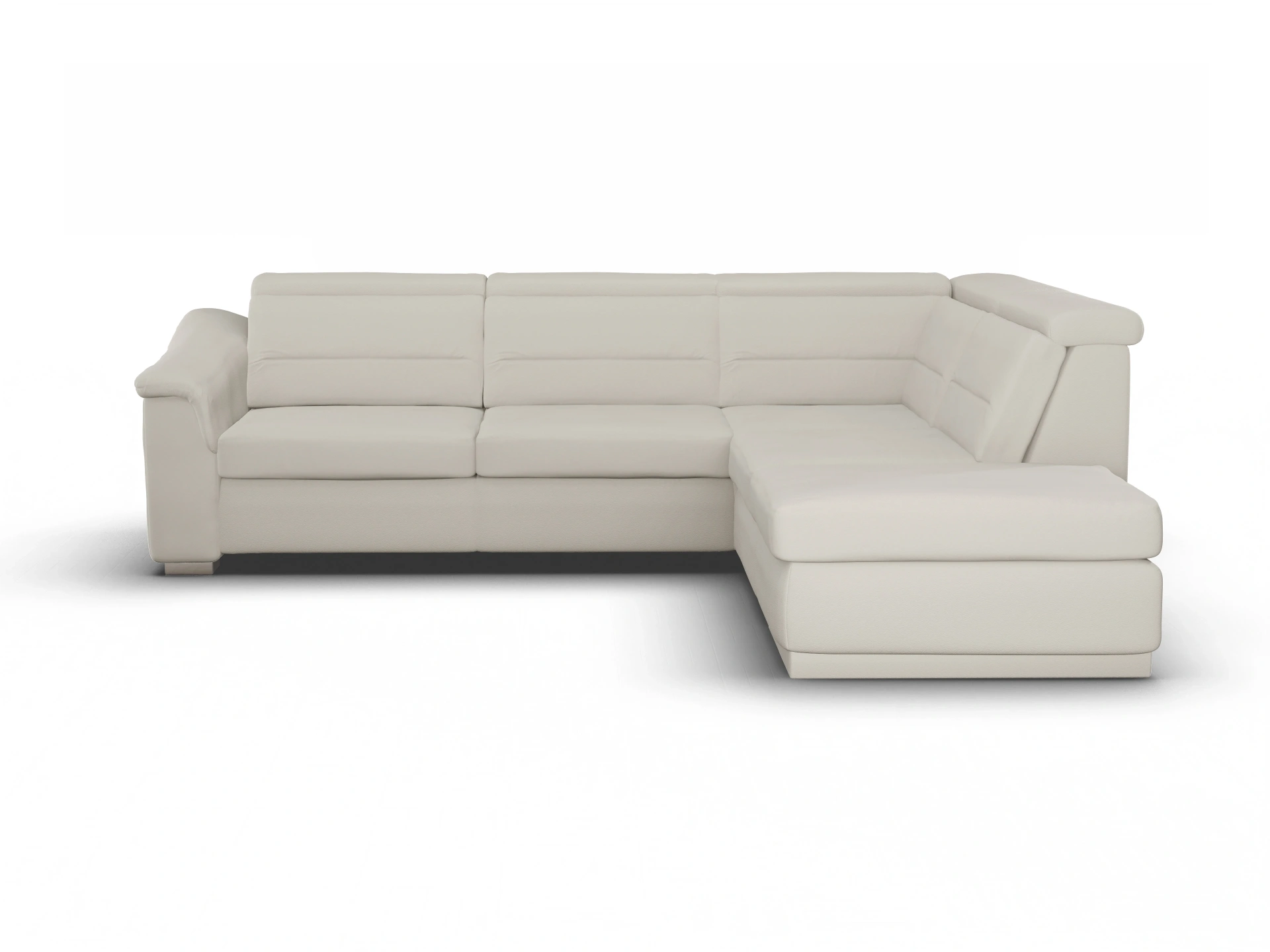 Ansicht des Produktes SC Family 1008 Ecksofa rechts Abschluss offen in Stoff Grau