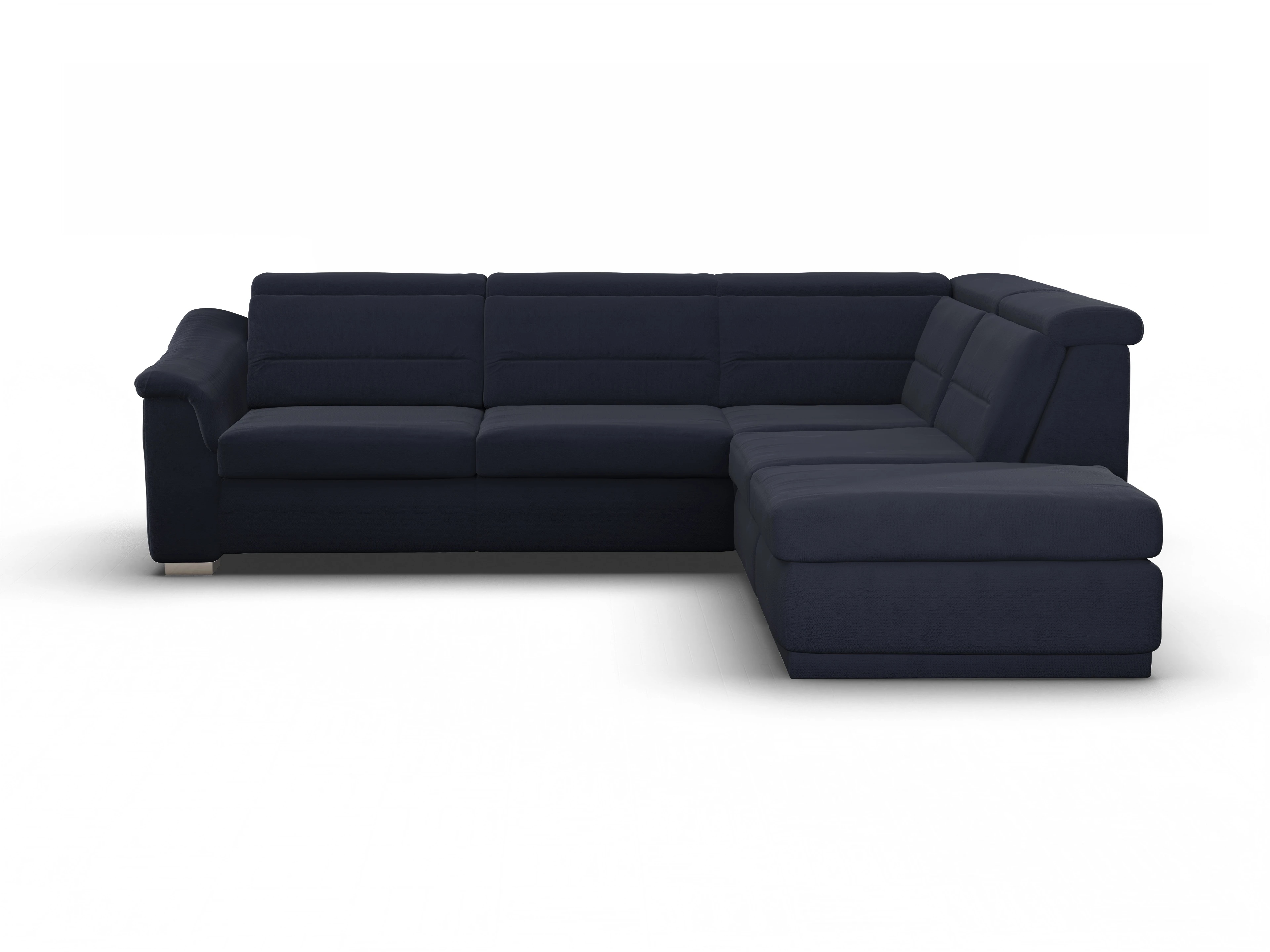 Ansicht des Produktes SC Family 1008 Ecksofa rechts Abschluss offen in Stoff Blau