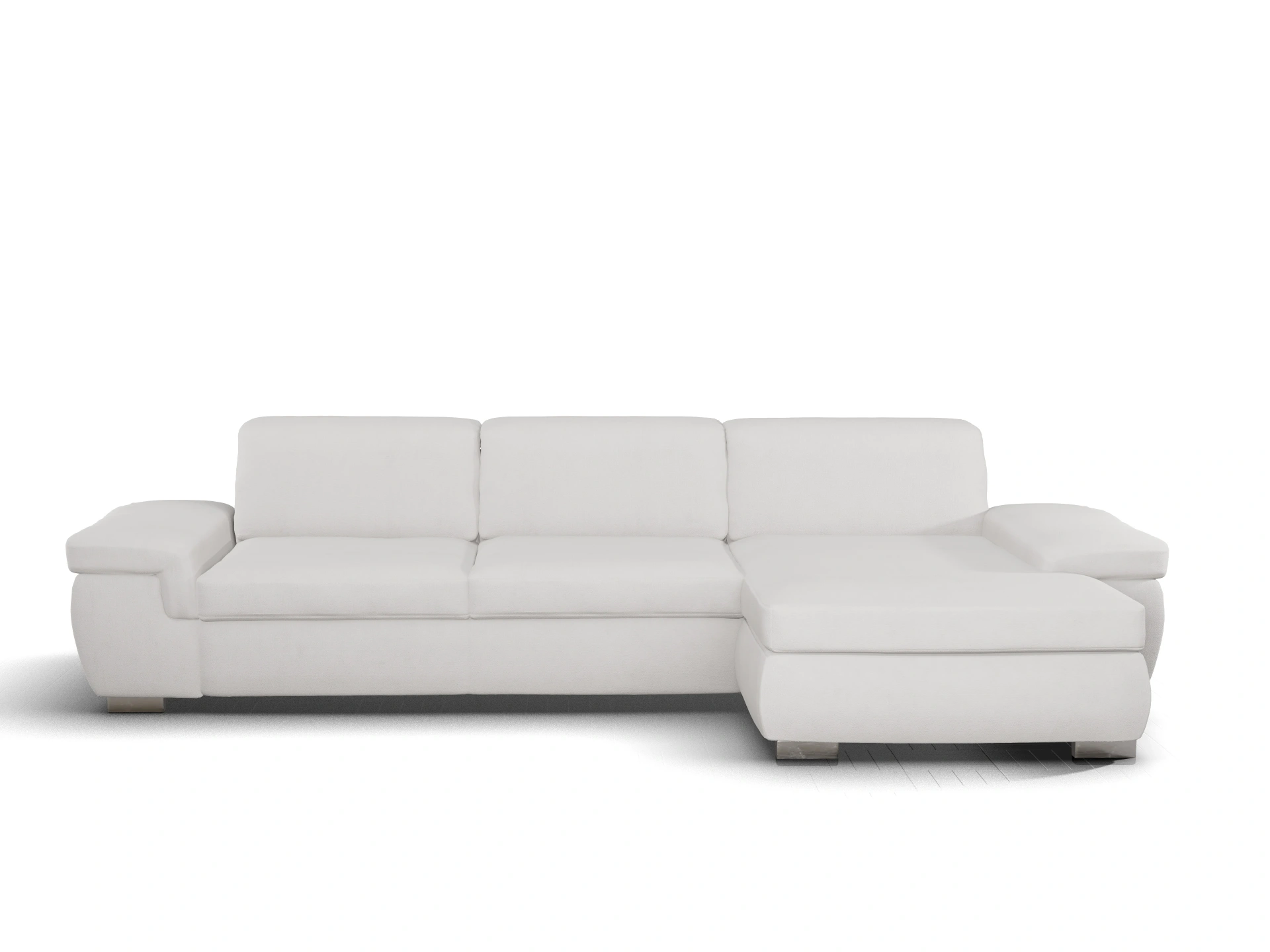 Ansicht des Produktes SC Smart 1003 Ecksofa rechts Abschluss offen in Stoff Grau