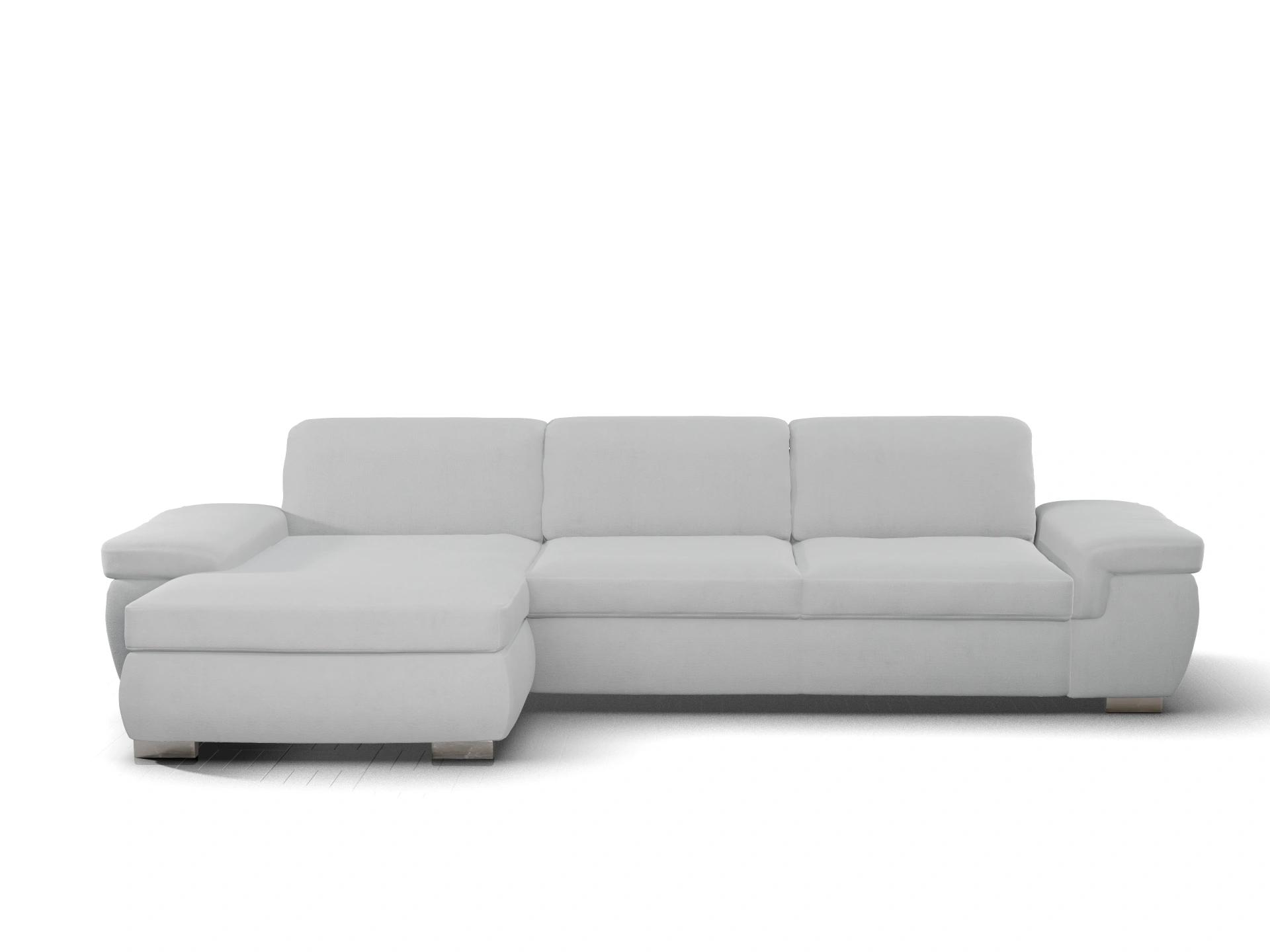 Ansicht des Produktes SC Smart 1003 Ecksofa links Abschluss offen in Stoff Grau