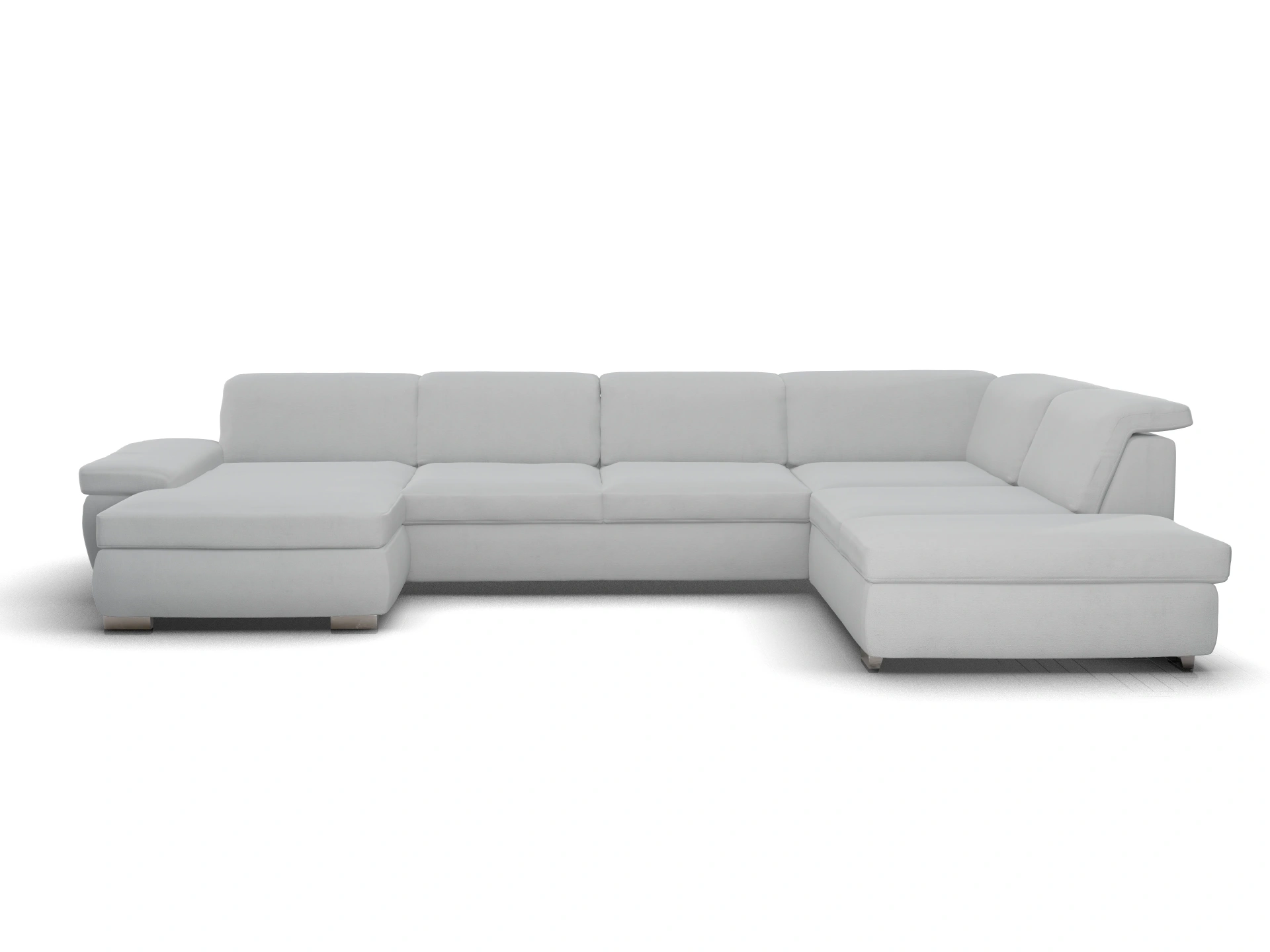 Ansicht des Produktes SC Smart 1003 Wohnlandschaft offen beidseitig in Stoff Grau