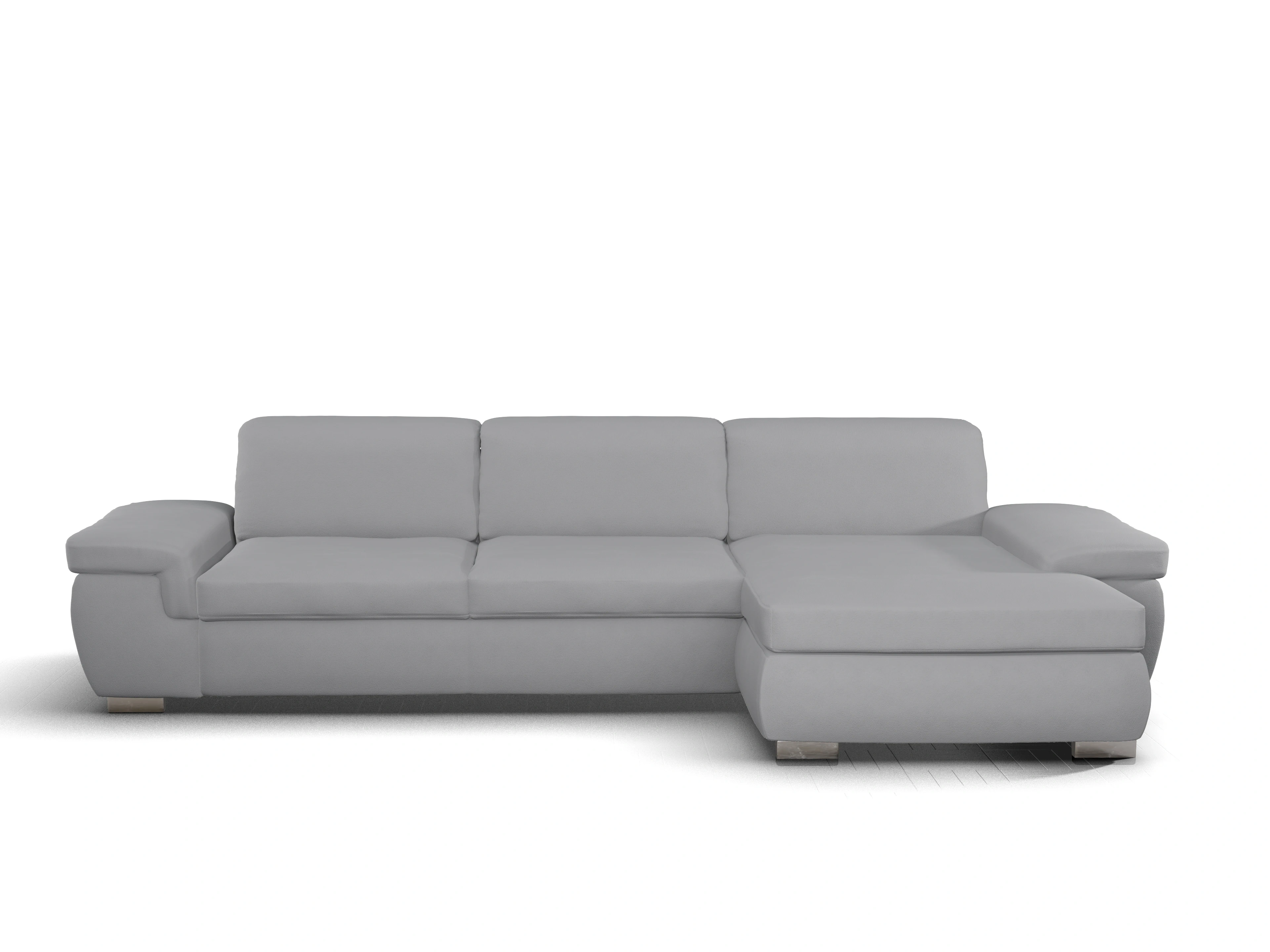 Ansicht des Produktes SC Smart 1003 Ecksofa rechts Abschluss offen in Stoff Grau