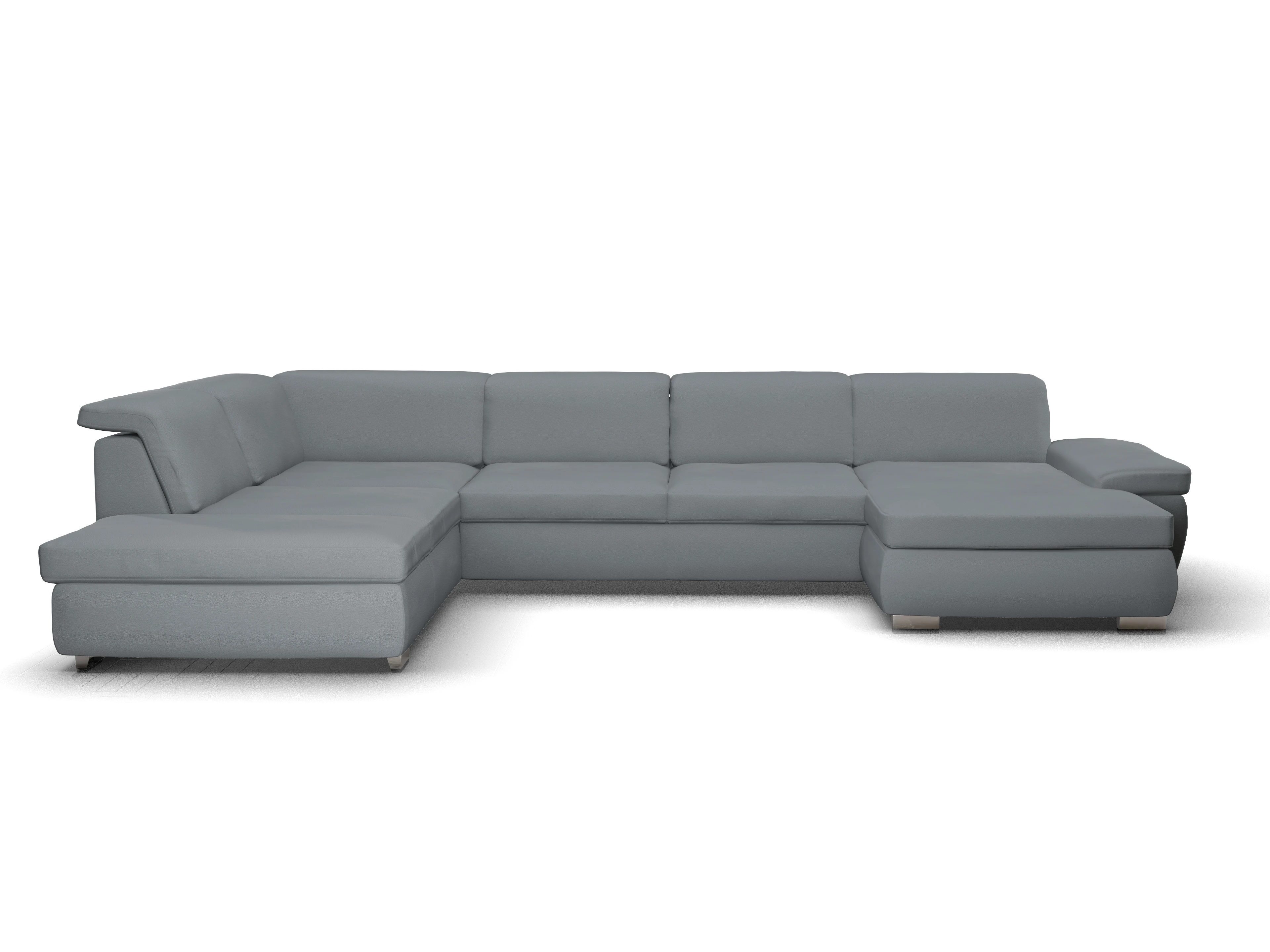 Ansicht des Produktes SC Smart 1003 Wohnlandschaft offen beidseitig in Stoff Grau