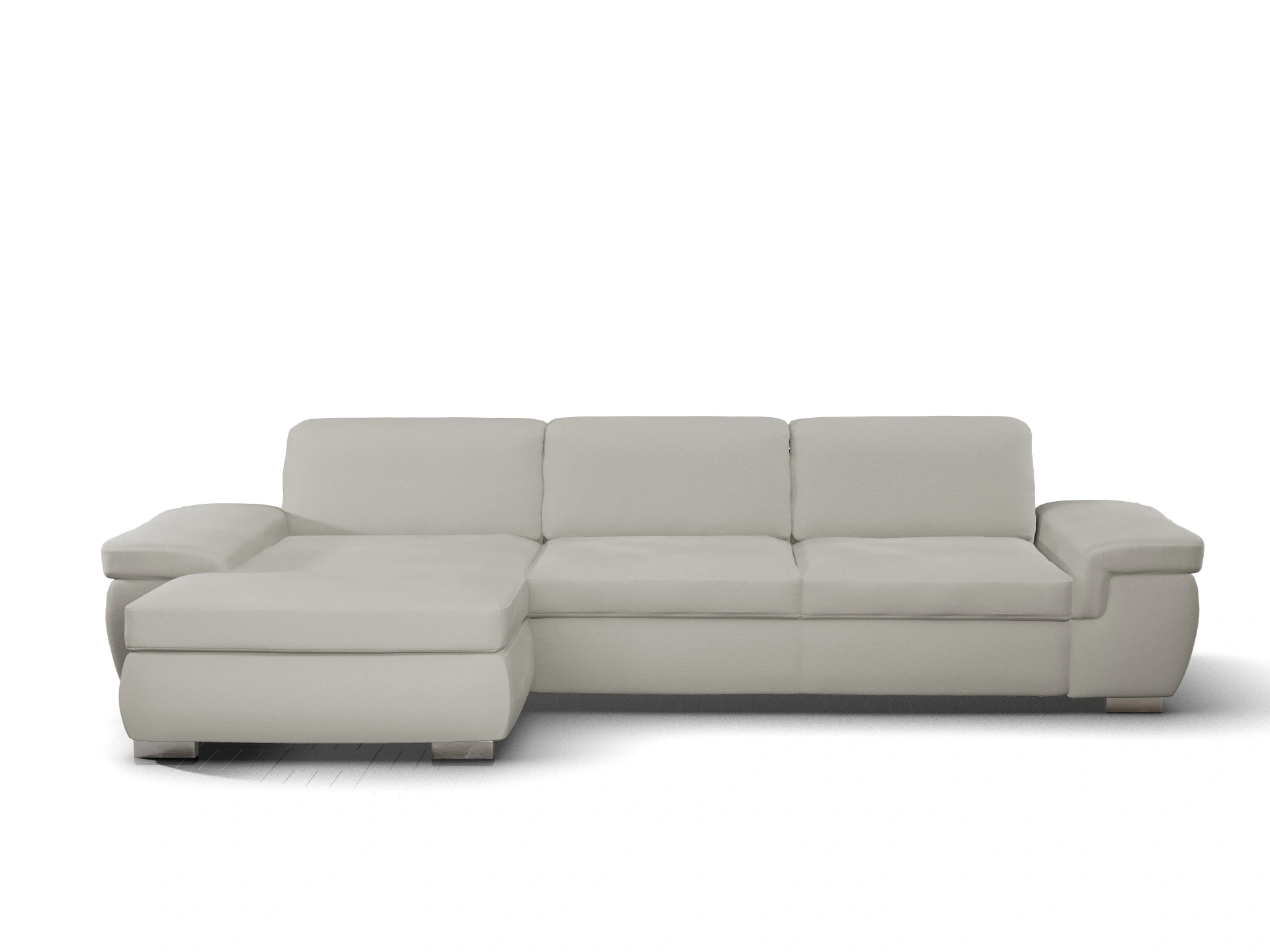 Ansicht des Produktes SC Smart 1003 Ecksofa links Abschluss offen in Stoff Grau