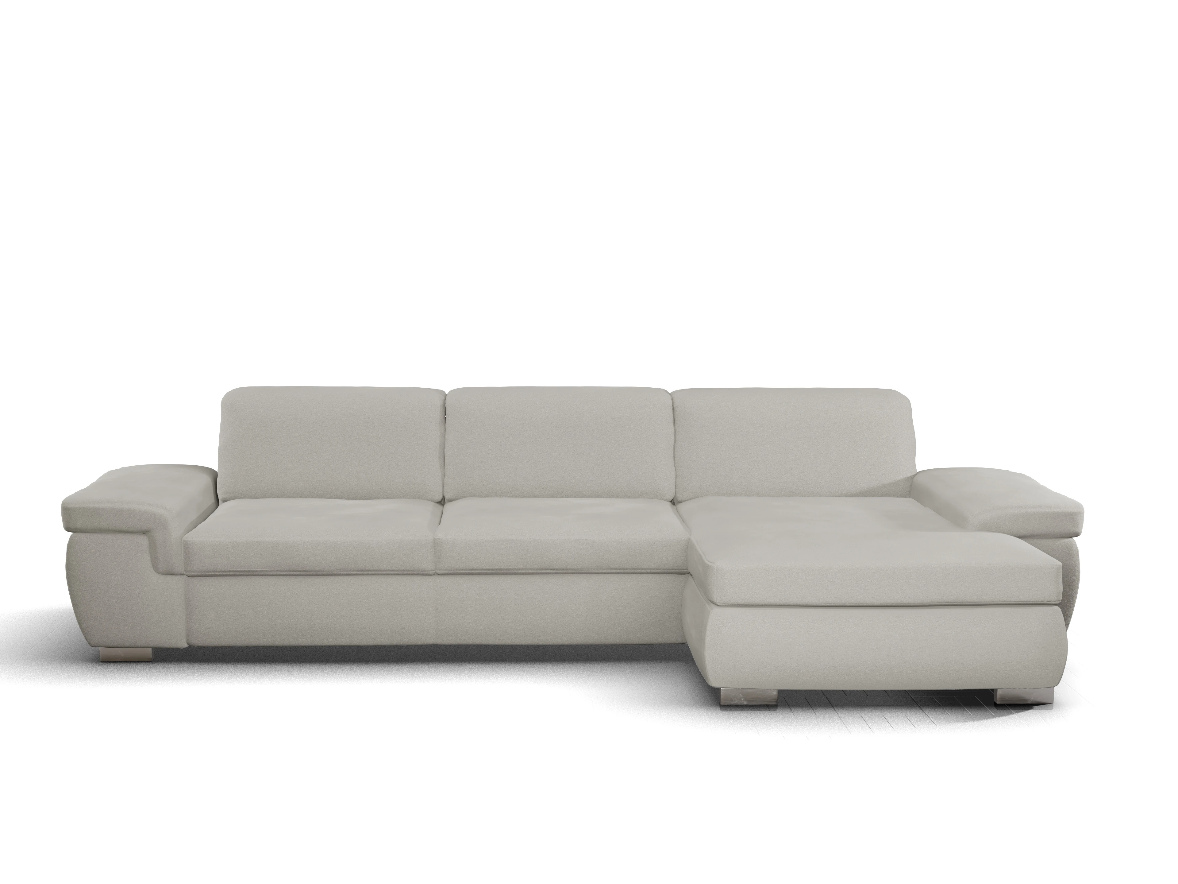 Ansicht des Produktes SC Smart 1003 Ecksofa rechts Abschluss offen in Stoff Grau
