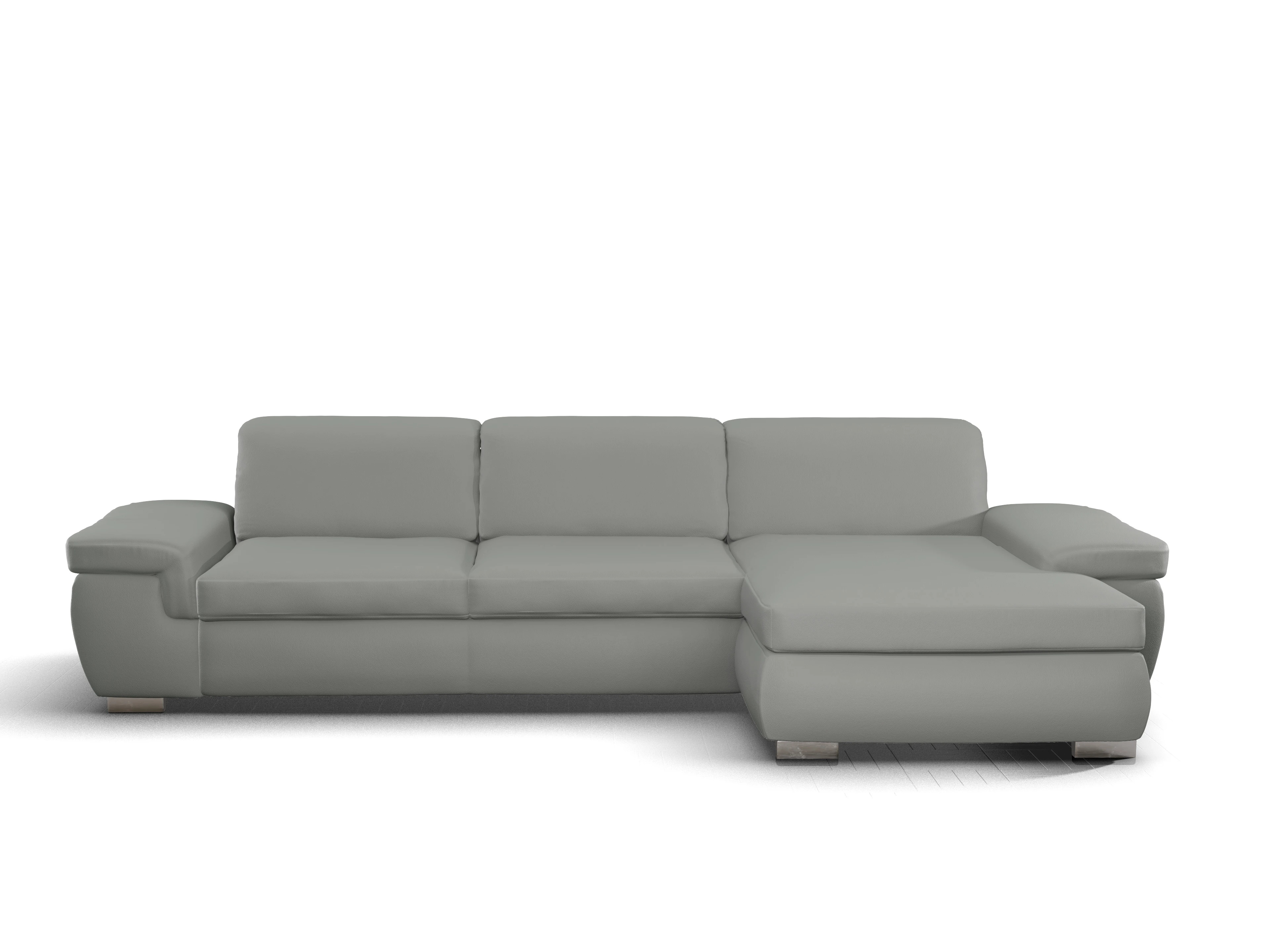 Ansicht des Produktes SC Smart 1003 Ecksofa rechts Abschluss offen in Stoff Grau
