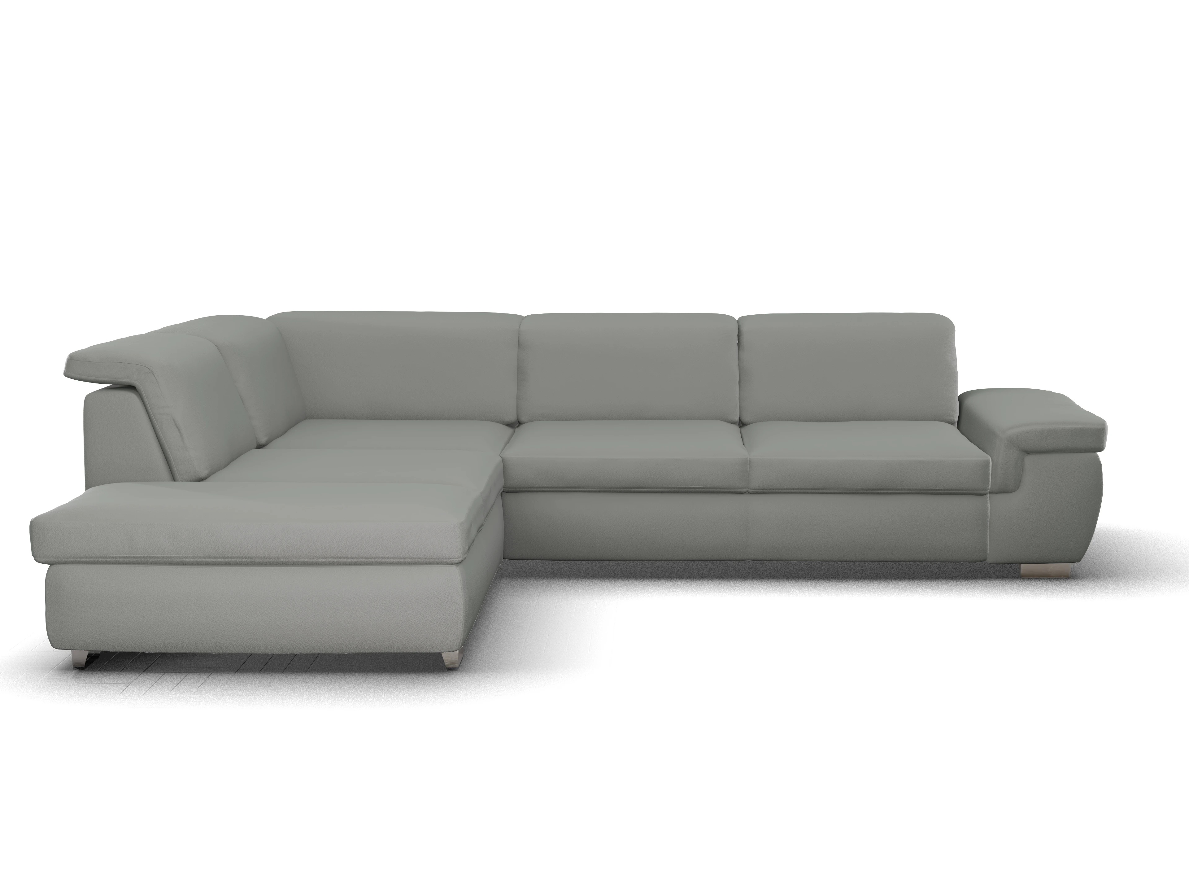 Ansicht des Produktes SC Smart 1003 Ecksofa links Abschluss offen in Stoff Grau