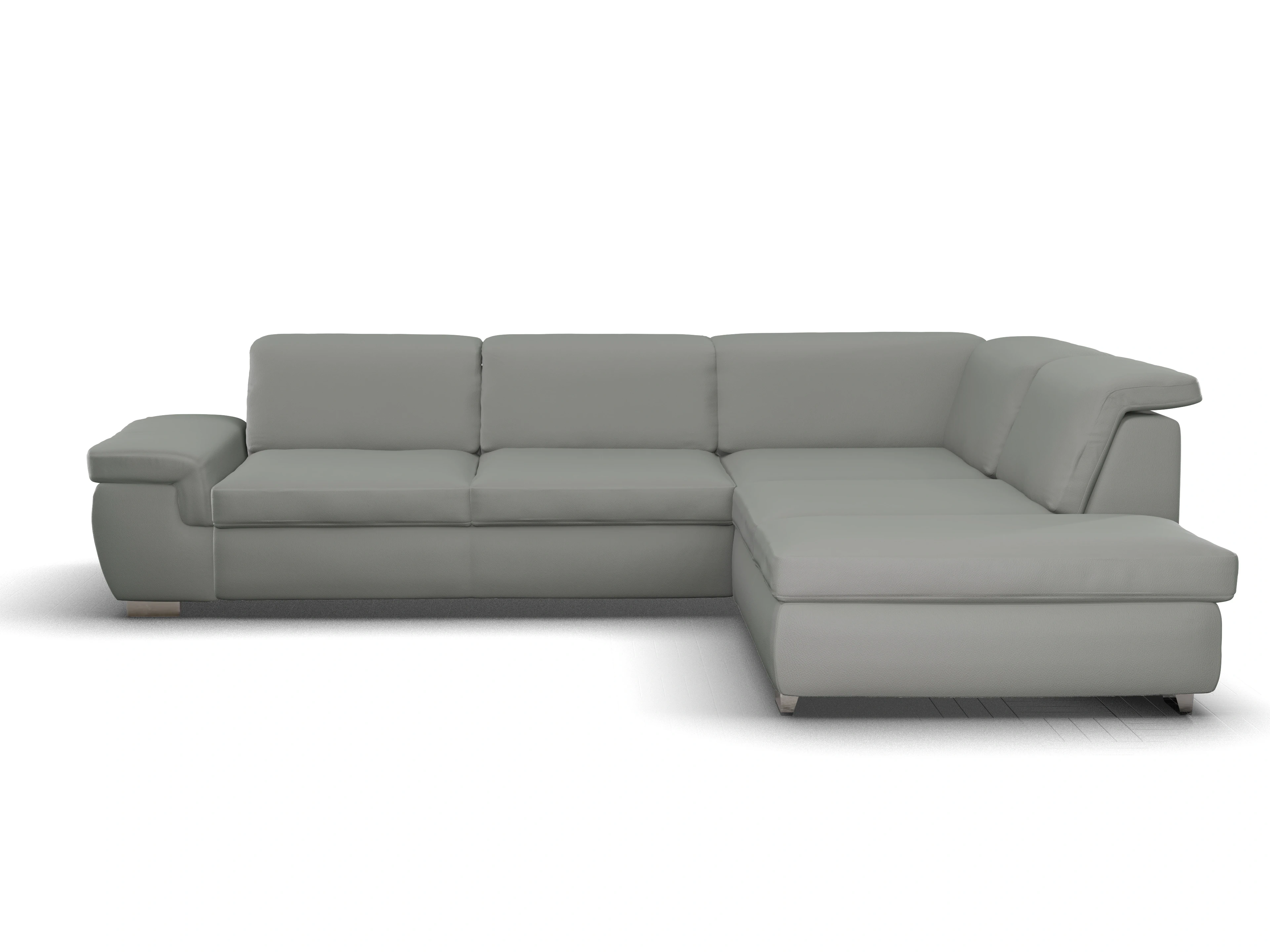 Ansicht des Produktes SC Smart 1003 Ecksofa rechts Abschluss offen in Stoff Grau