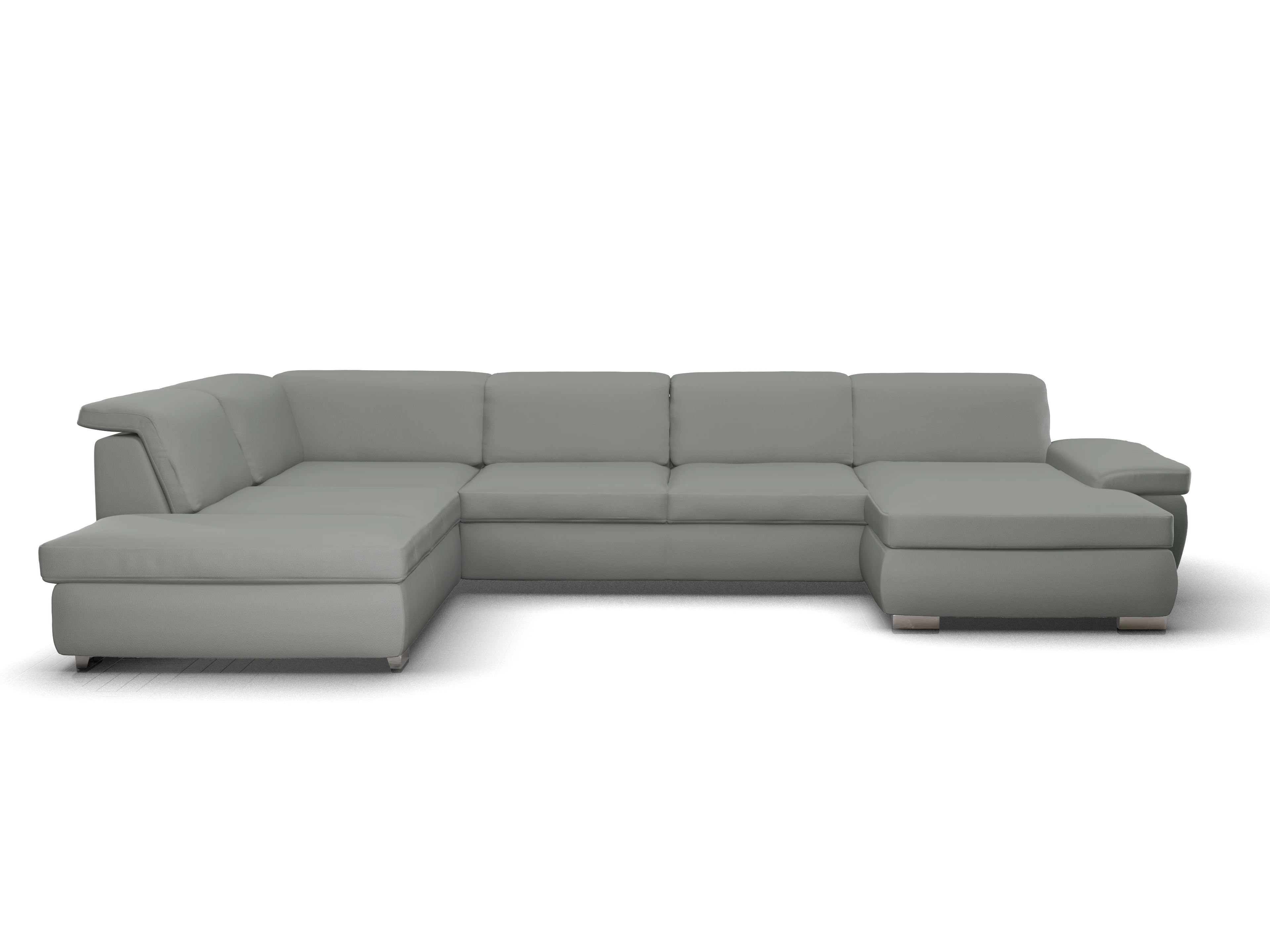 Ansicht des Produktes SC Smart 1003 Wohnlandschaft offen beidseitig in Stoff Grau