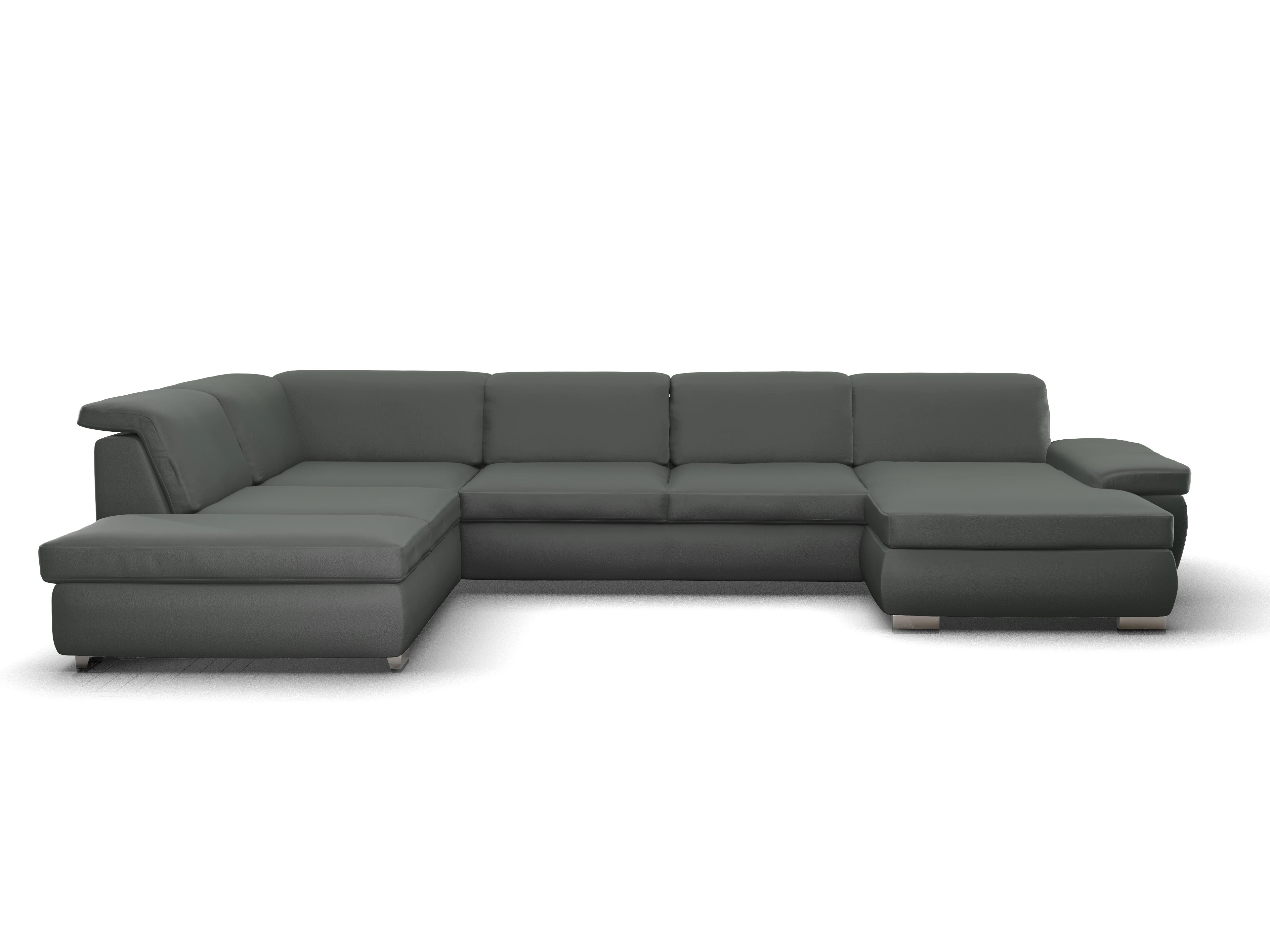Ansicht des Produktes SC Smart 1003 Wohnlandschaft offen beidseitig in Stoff Grau