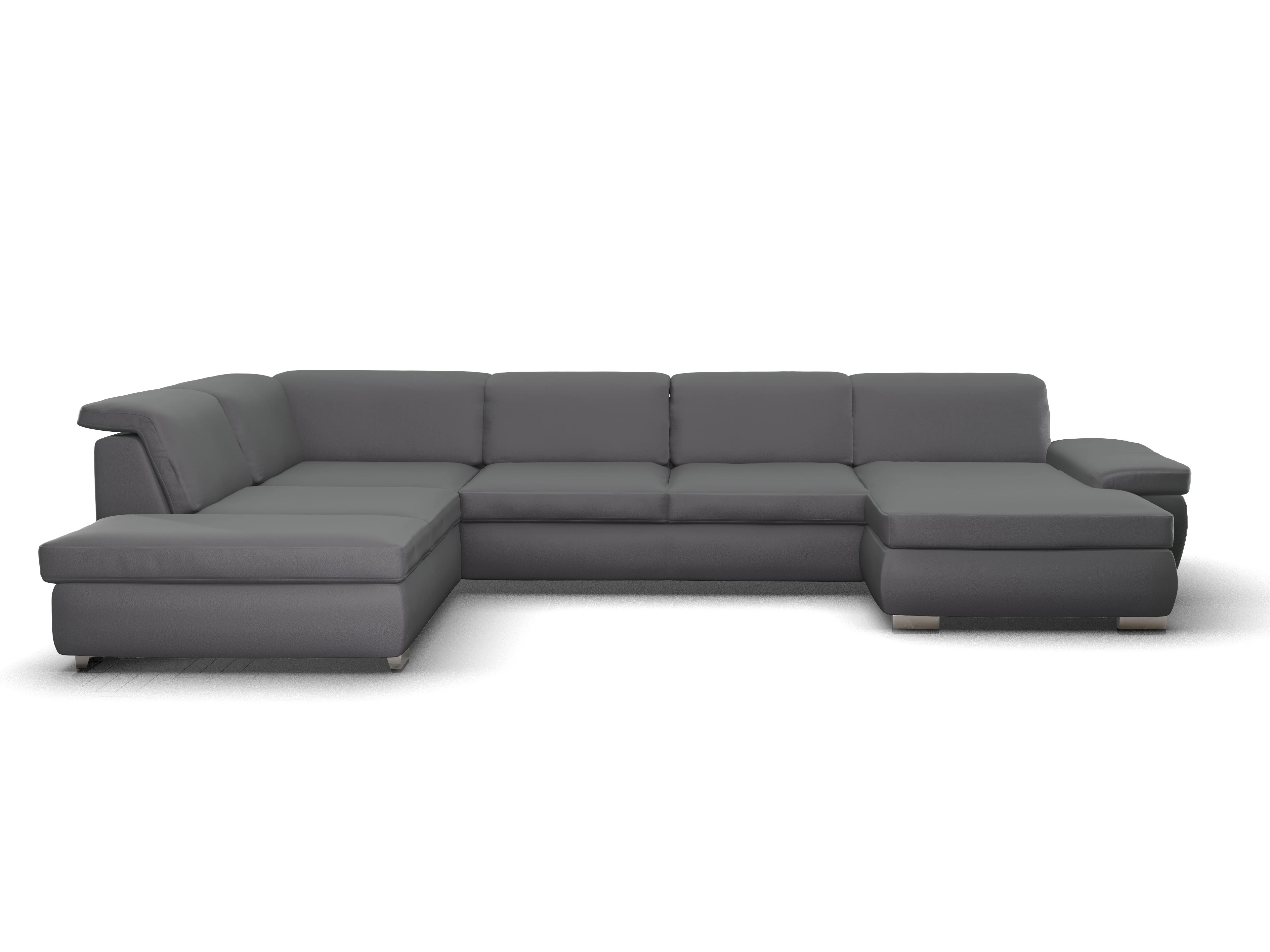 Ansicht des Produktes SC Smart 1003 Wohnlandschaft offen beidseitig in Stoff Grau