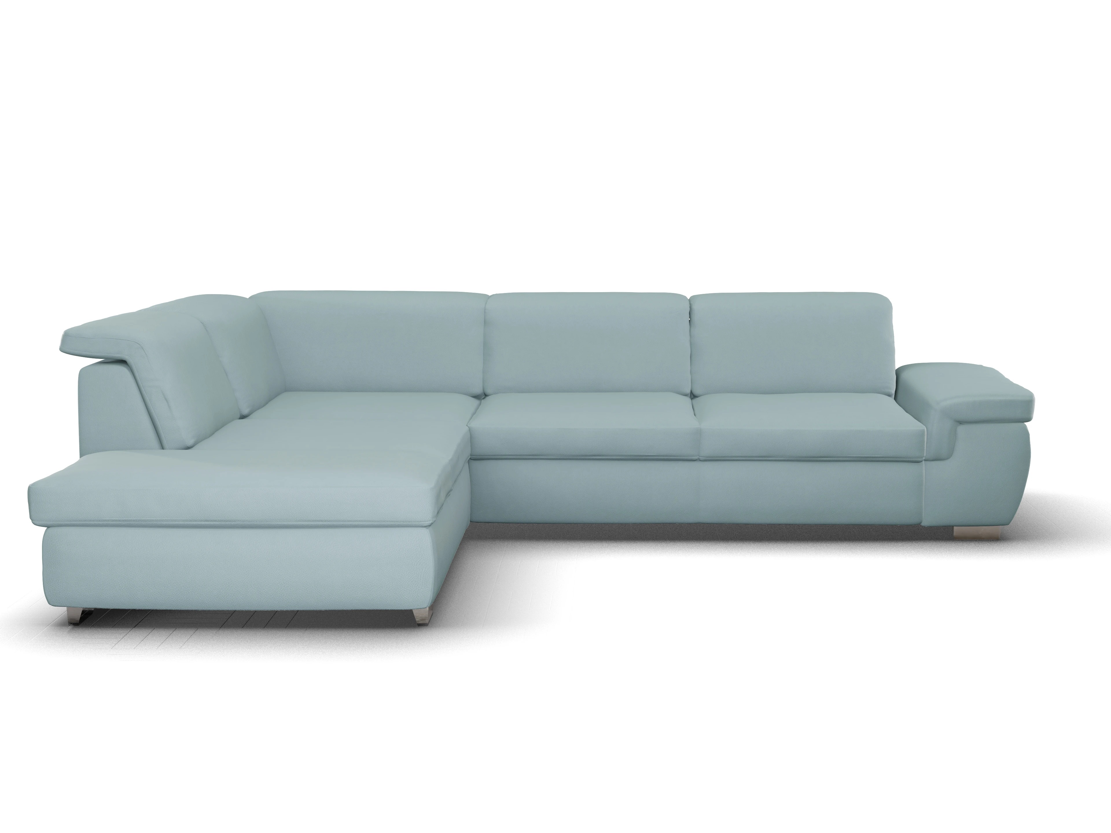 Ansicht des Produktes SC Smart 1003 Ecksofa links Abschluss offen in Stoff Blau