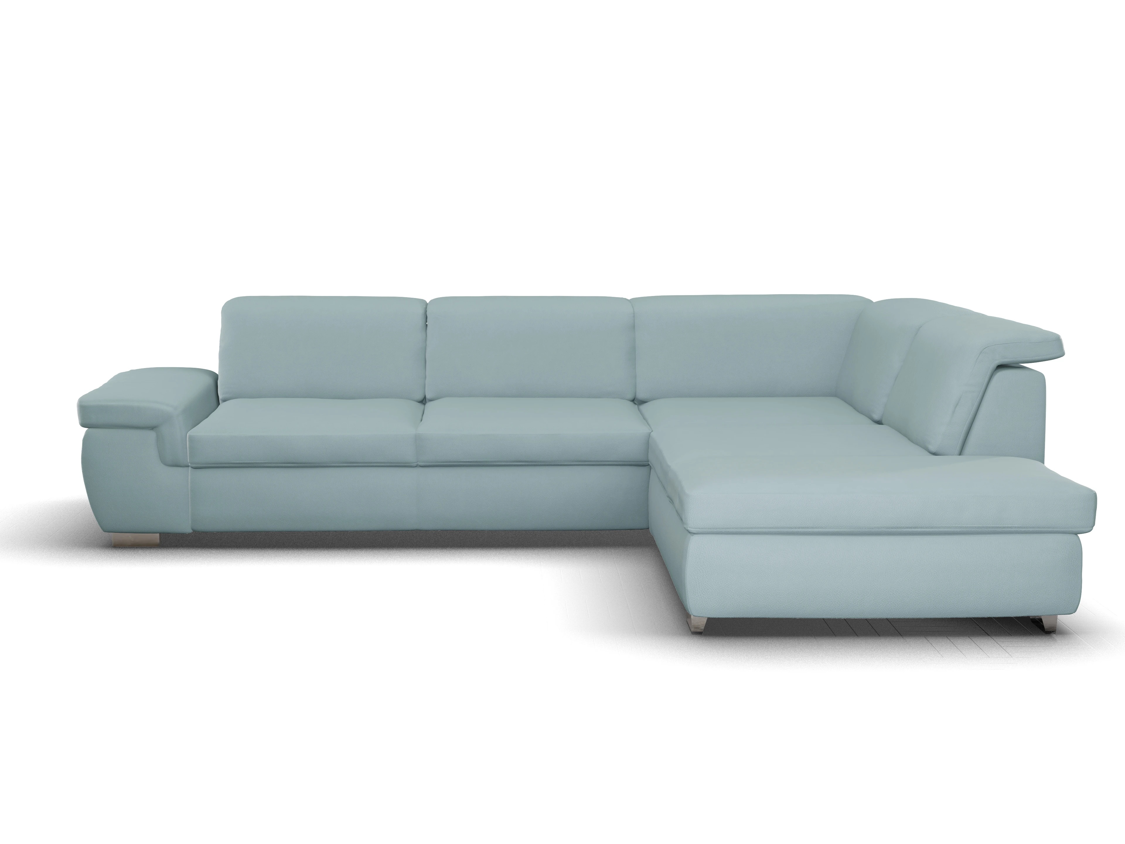 Ansicht des Produktes SC Smart 1003 Ecksofa rechts Abschluss offen in Stoff Blau