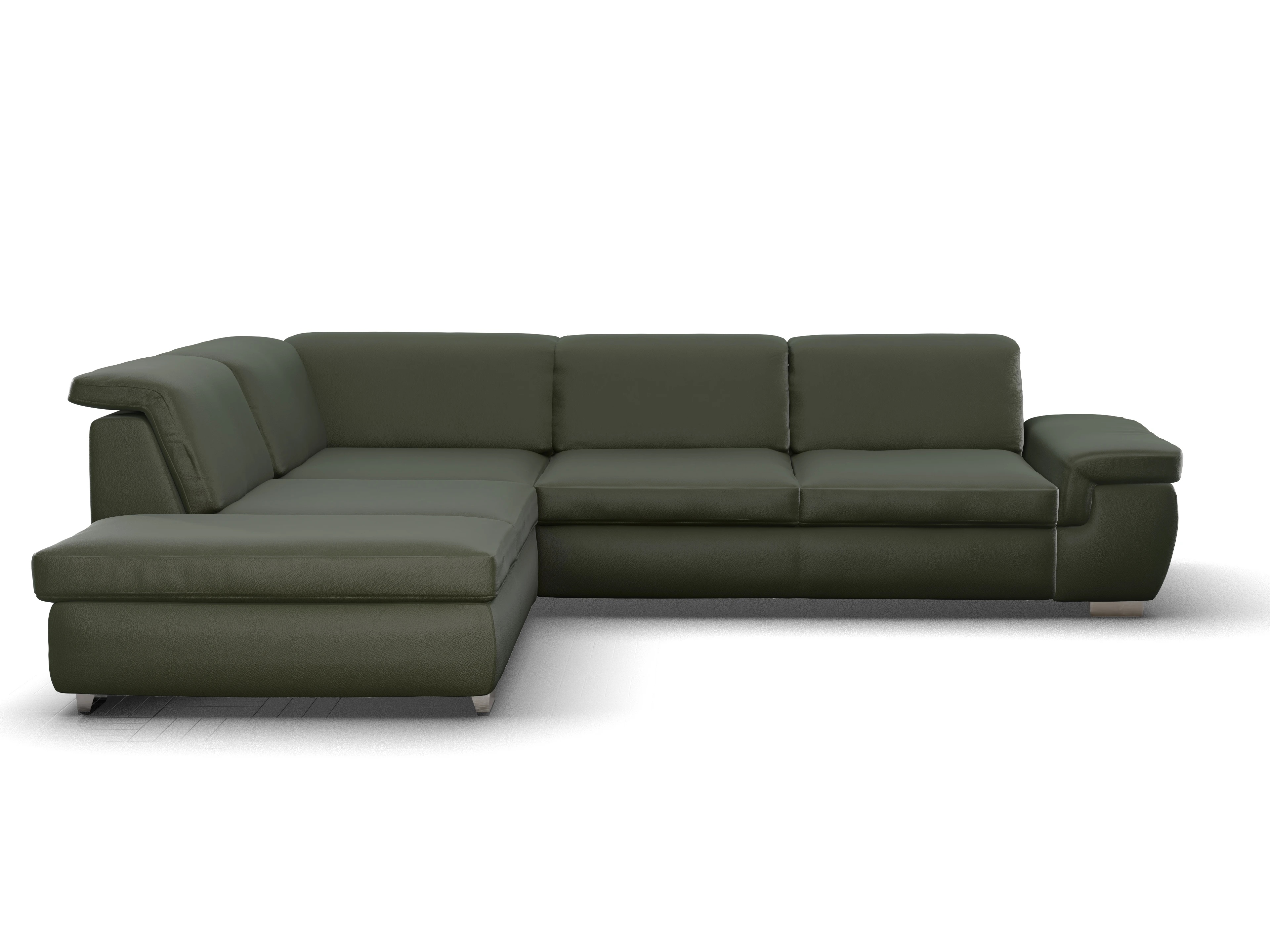 Ansicht des Produktes SC Smart 1003 Ecksofa links Abschluss offen in Stoff Grün