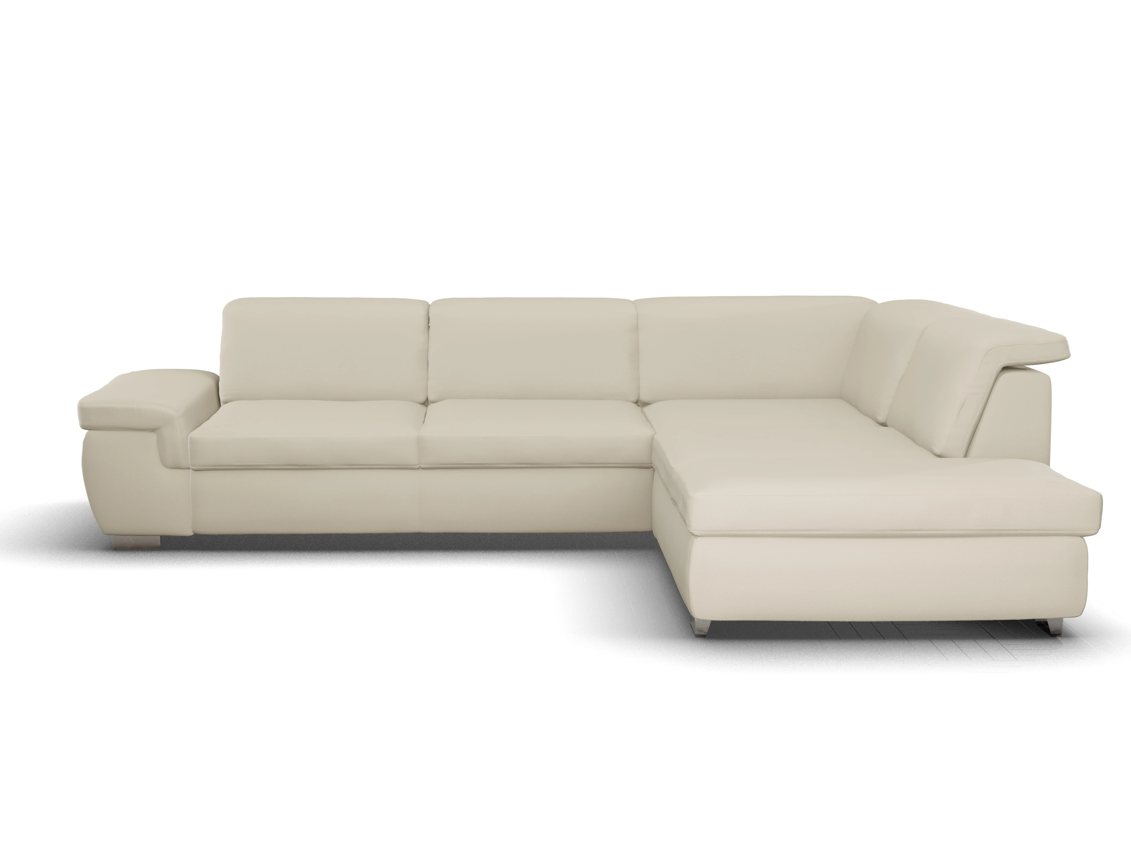 Ansicht des Produktes SC Smart 1003 Ecksofa rechts Abschluss offen in Stoff Beige
