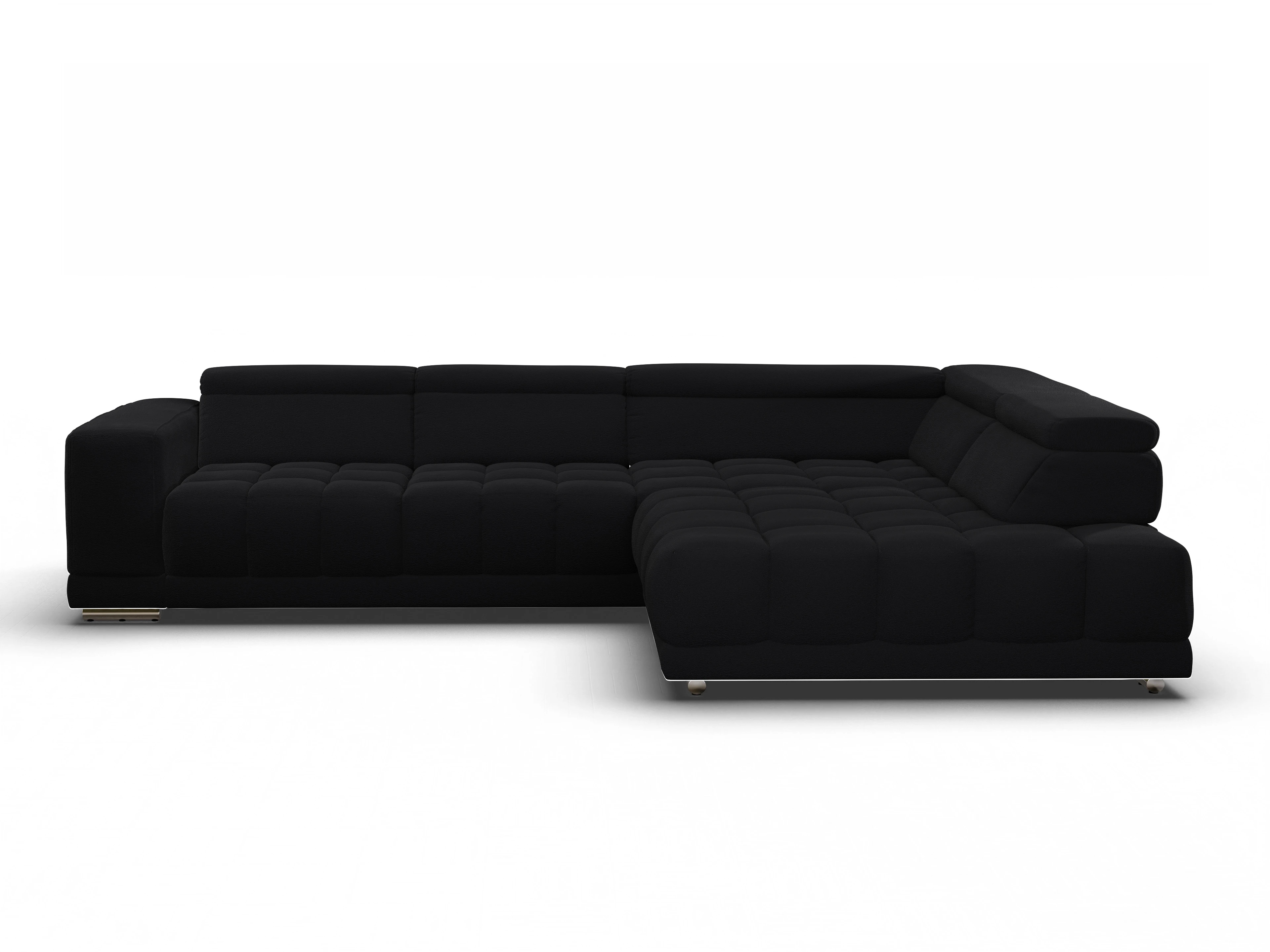 Ansicht des Produktes SC Smart 1031 Ecksofa rechts Abschluss offen in Stoff Schwarz