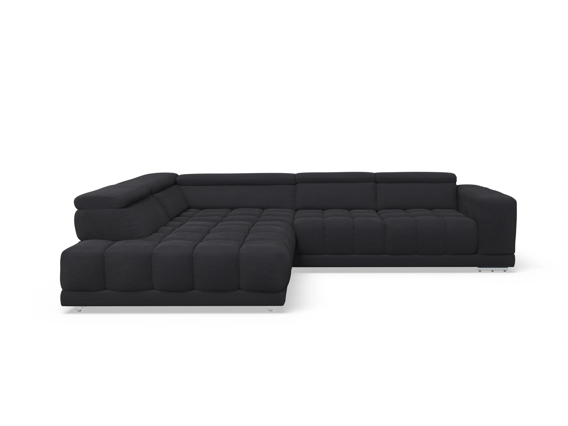 Ansicht des Produktes SC Smart 1031 Ecksofa links Abschluss offen in Stoff Schwarz