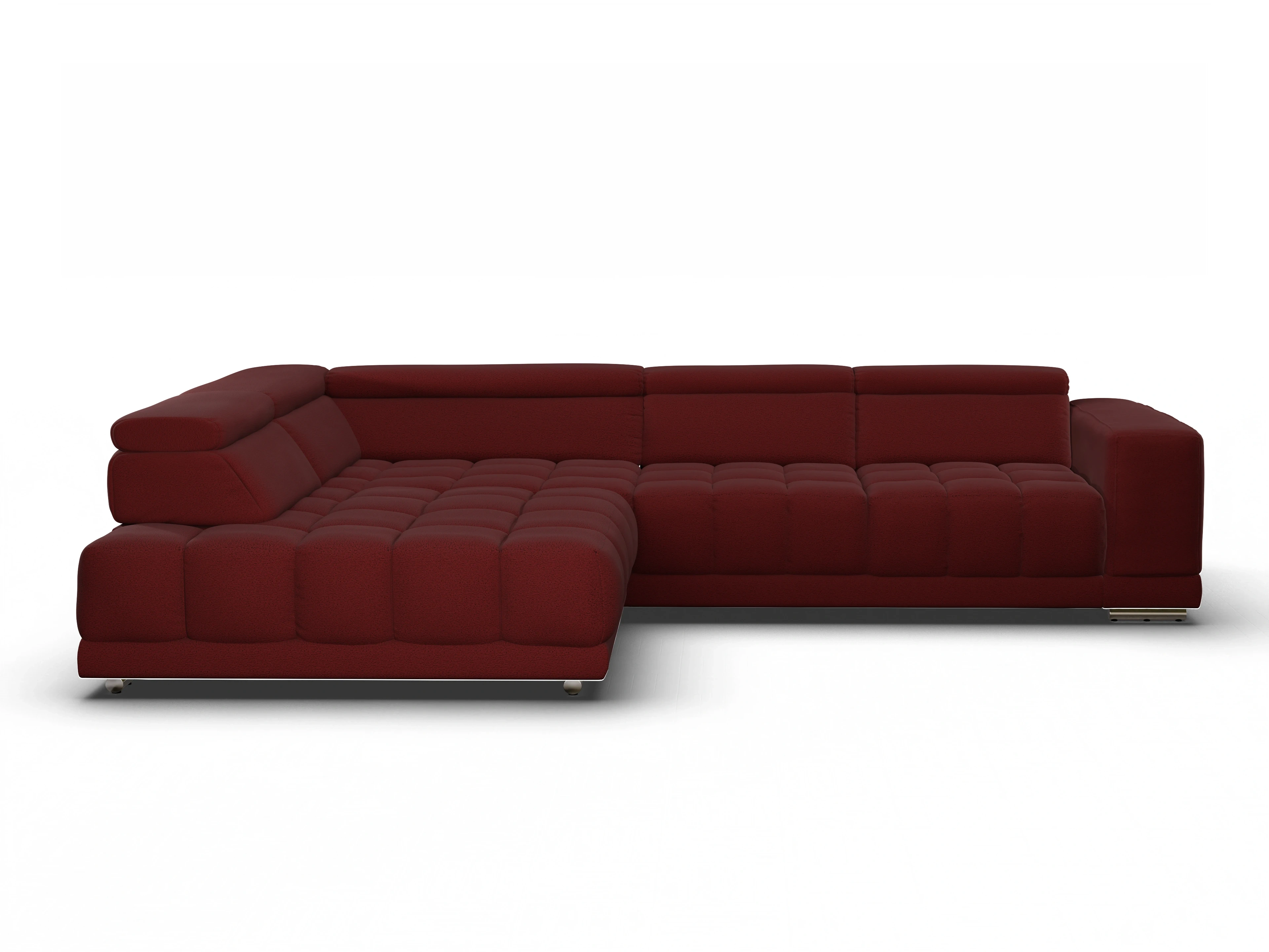Ansicht des Produktes SC Smart 1031 Ecksofa links Abschluss offen in Stoff Rot