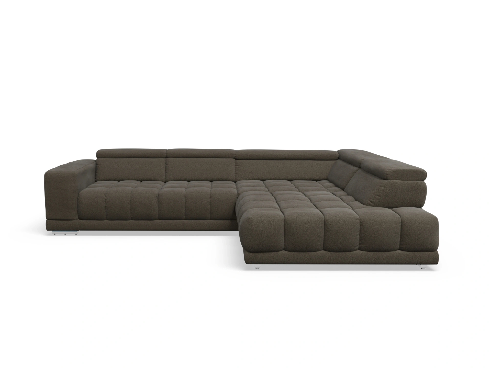 Ansicht des Produktes SC Smart 1031 Ecksofa rechts Abschluss offen in Stoff Braun