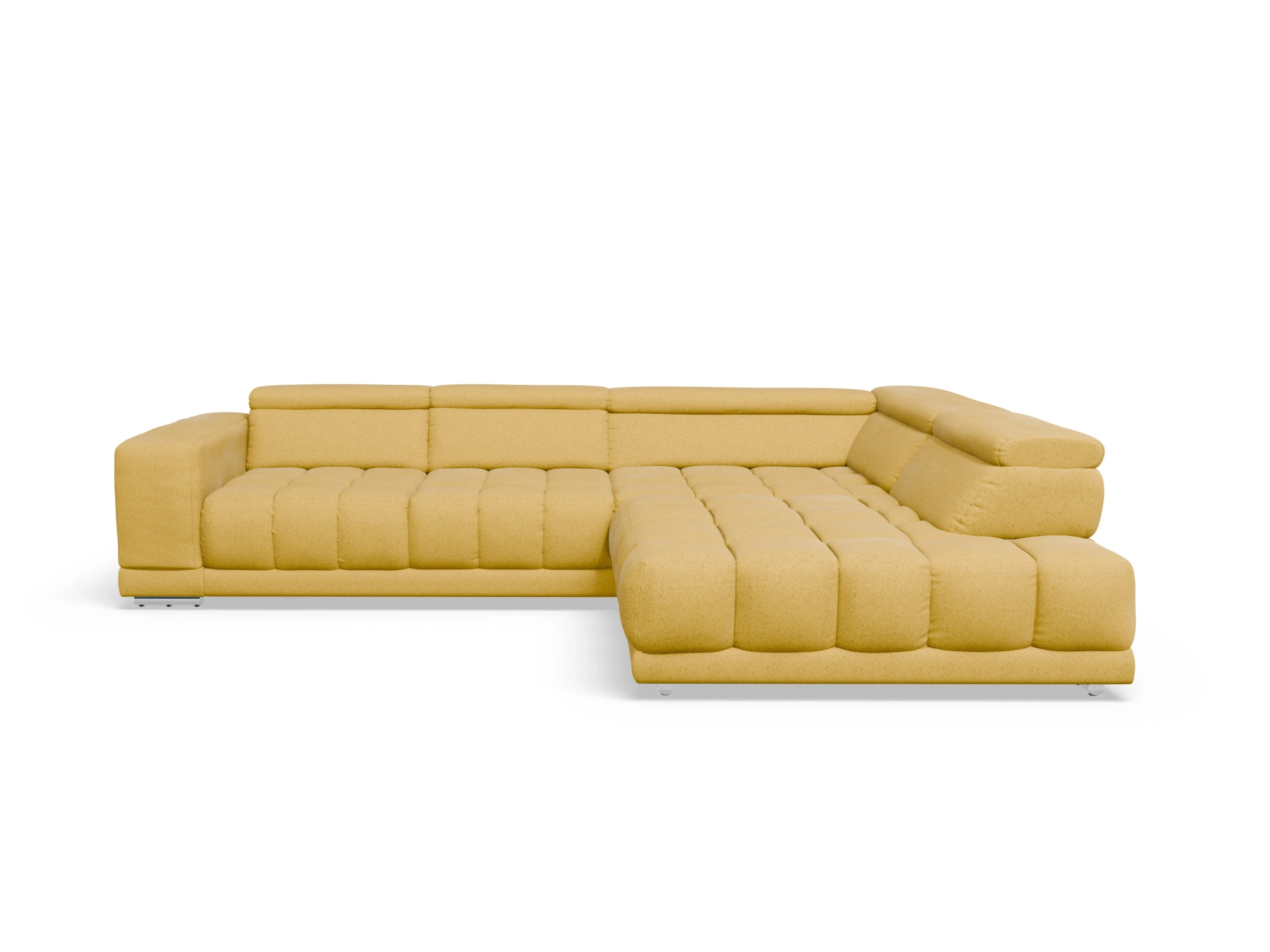Ansicht des Produktes SC Smart 1031 Ecksofa rechts Abschluss offen in Stoff Gelb