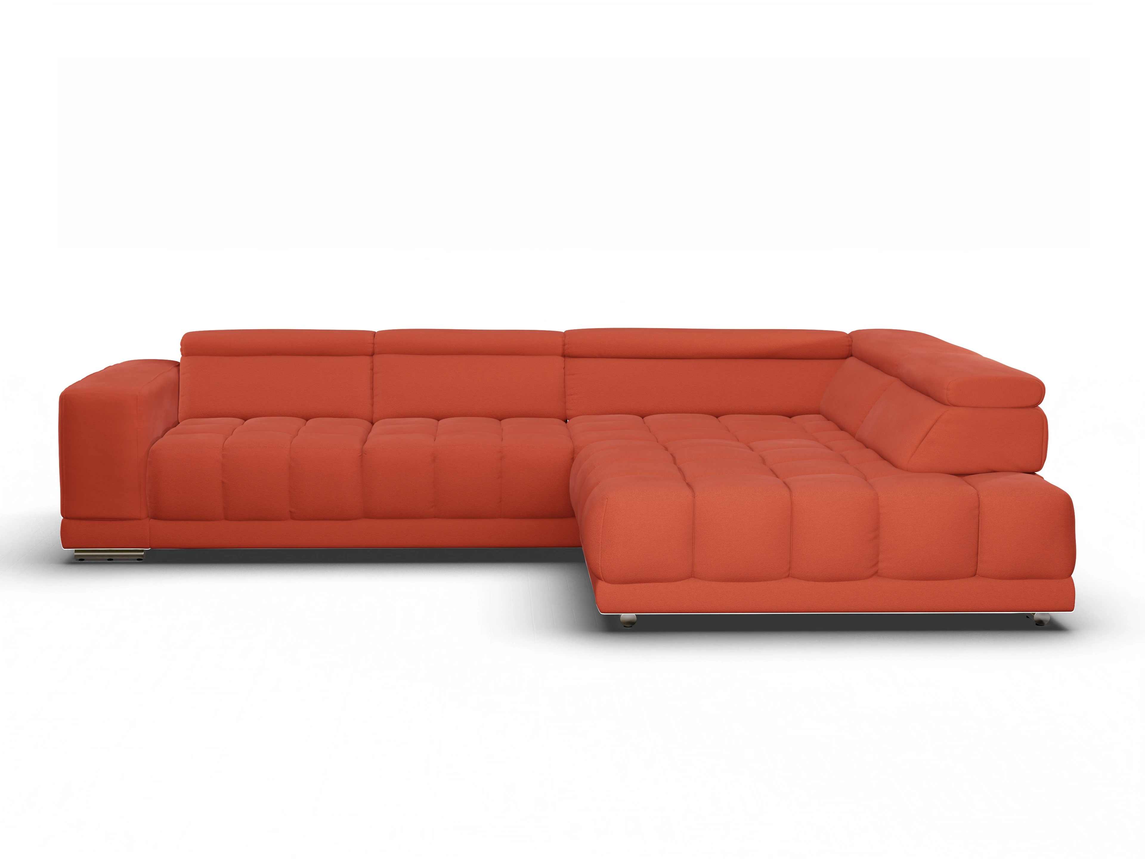 Ansicht des Produktes SC Smart 1031 Ecksofa rechts Abschluss offen in Stoff Orange