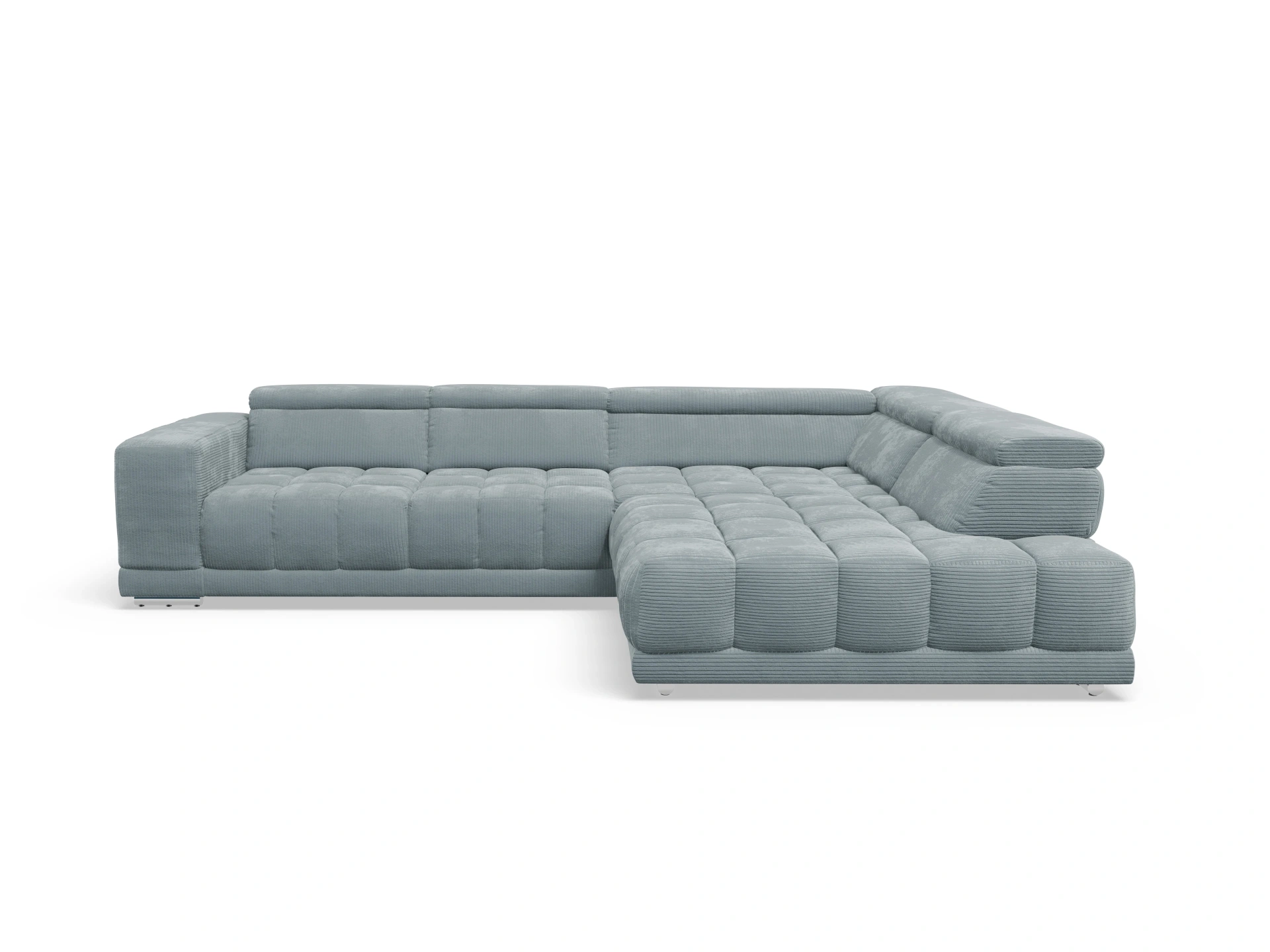 Ansicht des Produktes SC Smart 1031 Ecksofa rechts Abschluss offen in Stoff Blau