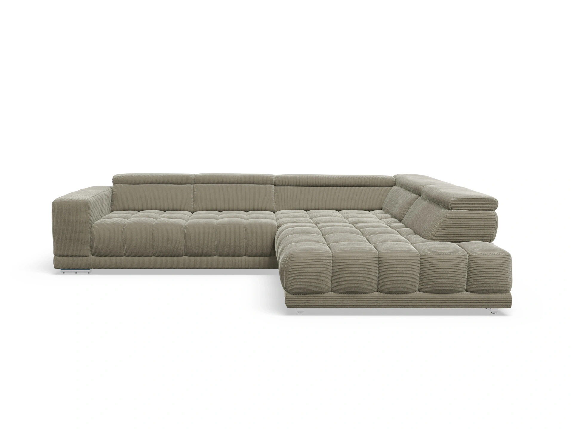 Ansicht des Produktes SC Smart 1031 Ecksofa rechts Abschluss offen in Stoff Grün