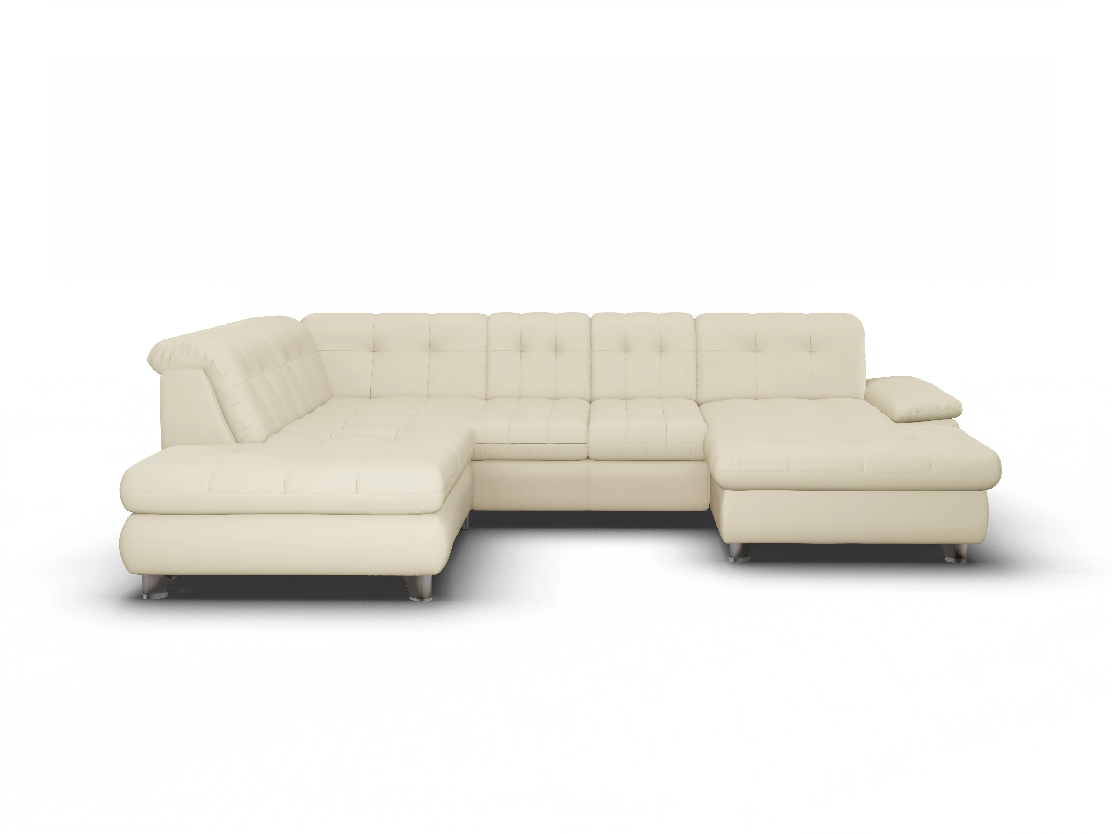 Ansicht des Produktes SC Select 1012 Wohnlandschaft offen beidseitig in Leder Beige