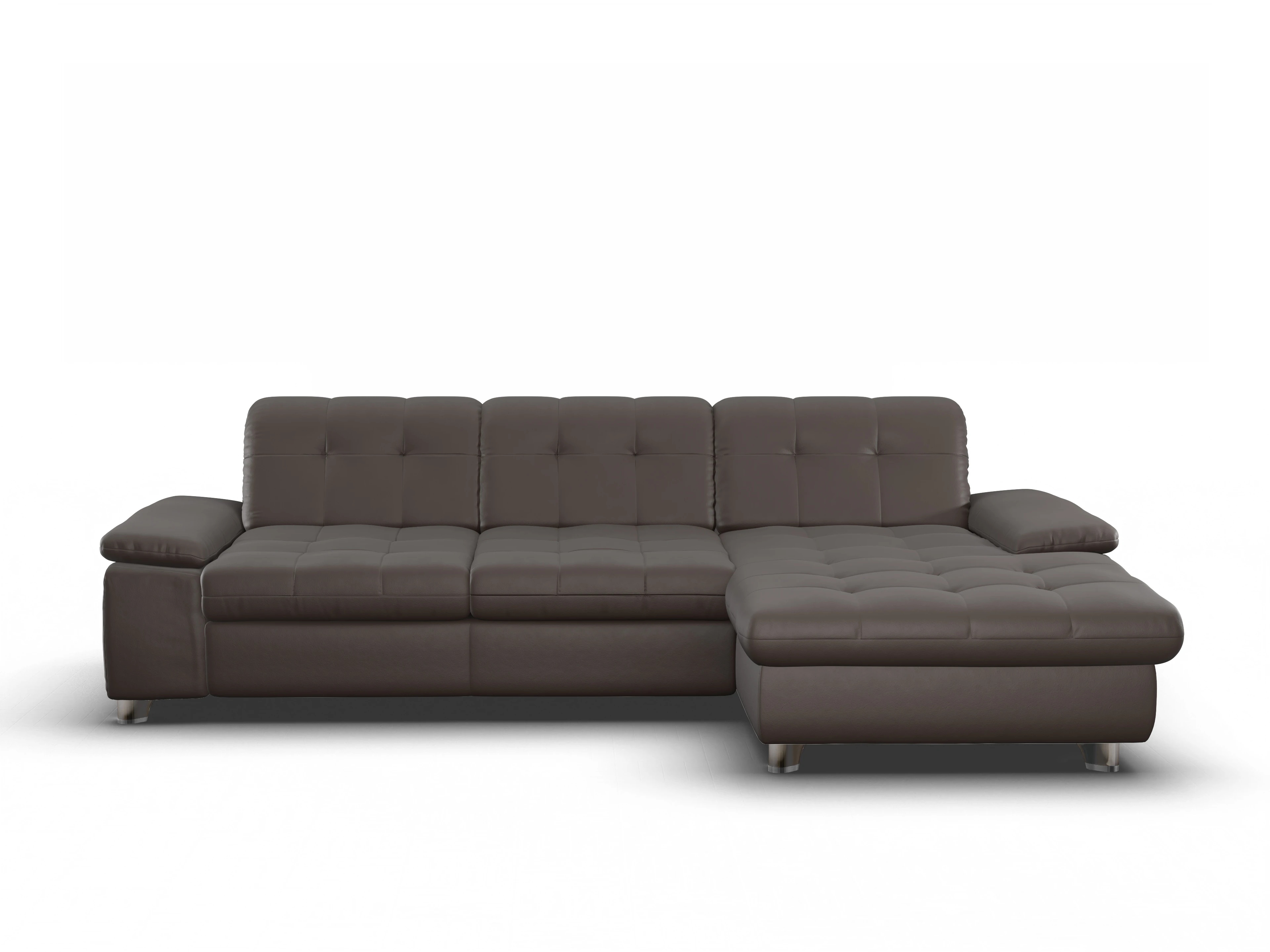 Sitz Concept select 1012 Canapé Large R Ansicht des Produktes SC Select 1012 Ecksofa rechts Abschluss offen in Leder Braun