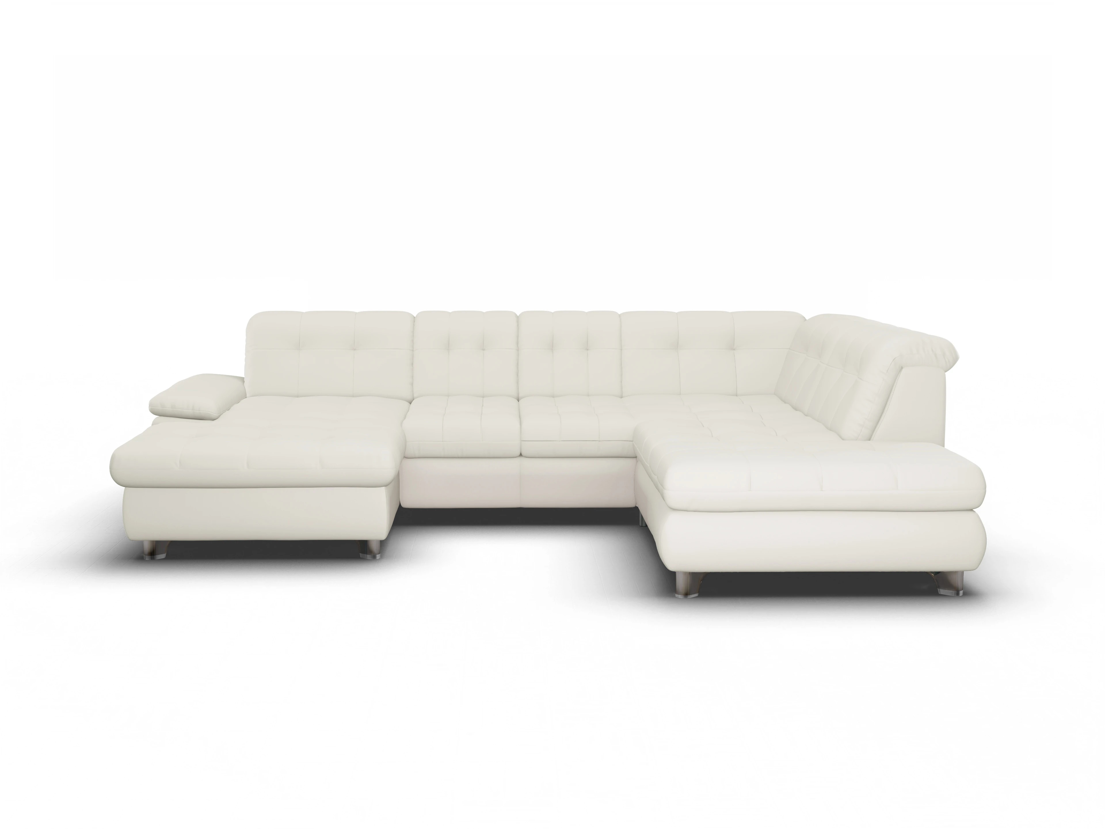 Ansicht des Produktes SC Select 1012 Wohnlandschaft offen beidseitig in Leder Beige