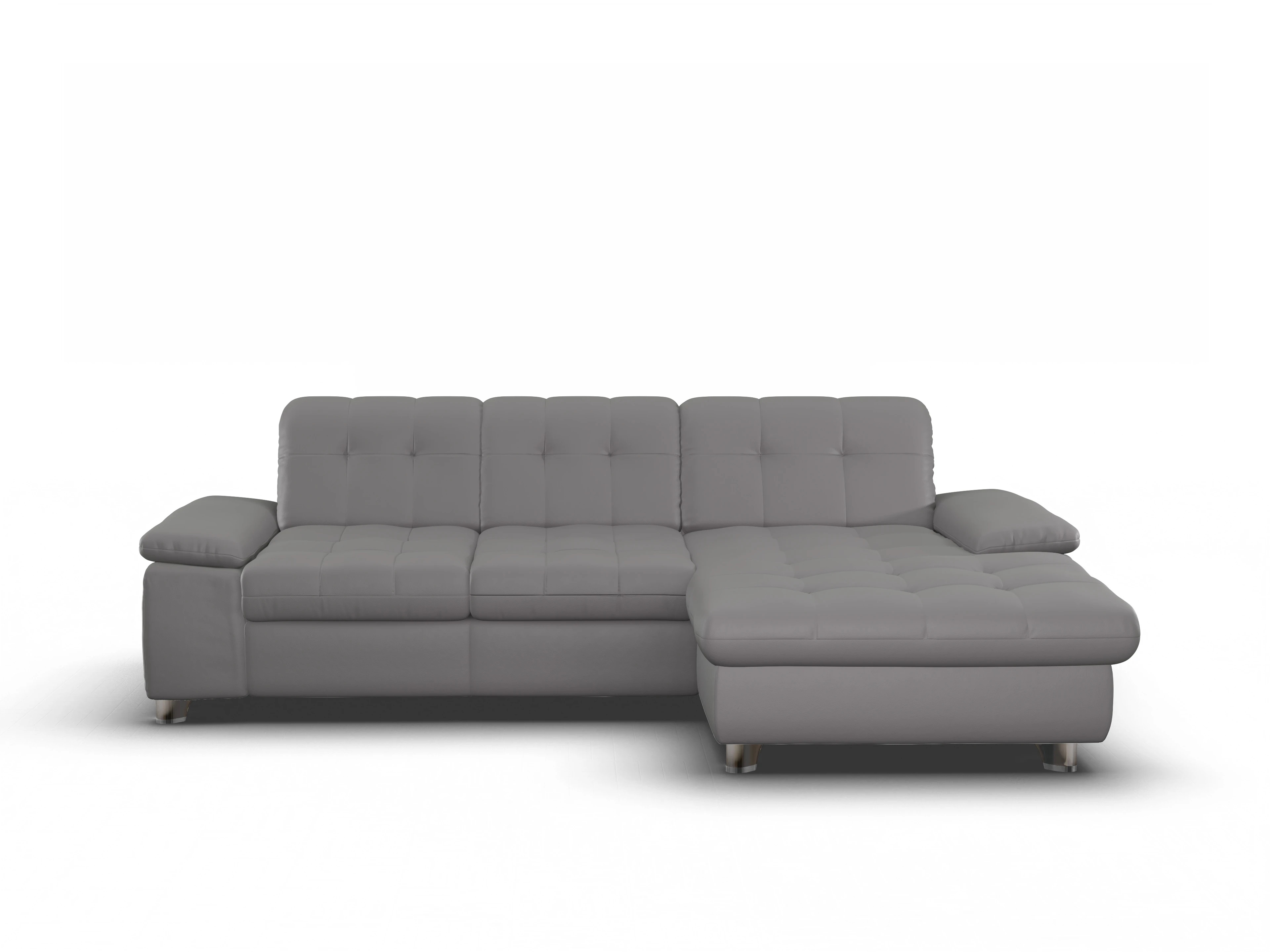 Ansicht des Produktes SC Select 1012 Ecksofa rechts Abschluss offen in Leder Grau