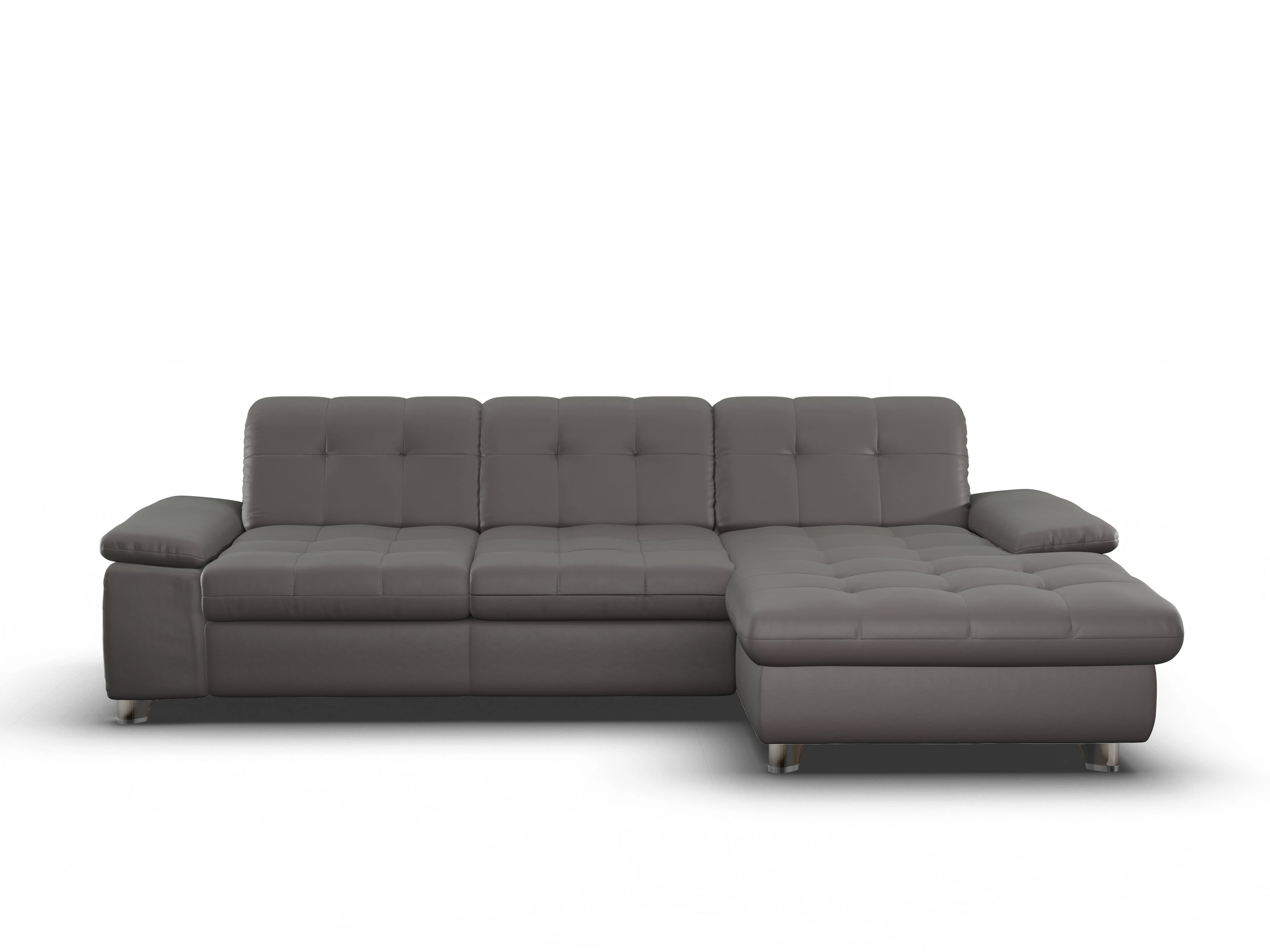 Sitz Concept select 1012 Canapé Large R Ansicht des Produktes SC Select 1012 Ecksofa rechts Abschluss offen in Leder Braun