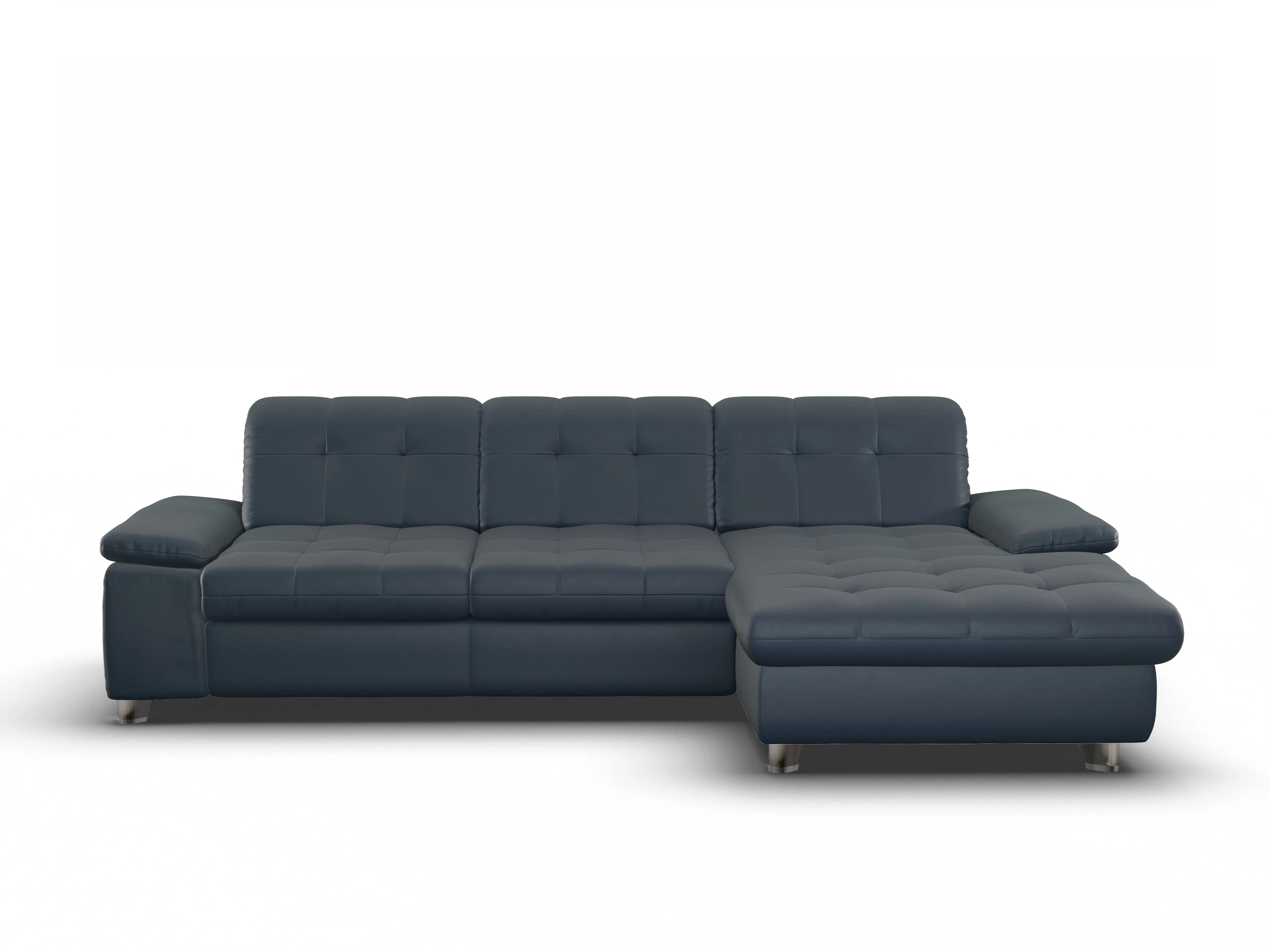 Sitz Concept select 1012 Canapé Large R Ansicht des Produktes SC Select 1012 Ecksofa rechts Abschluss offen in Leder Blau