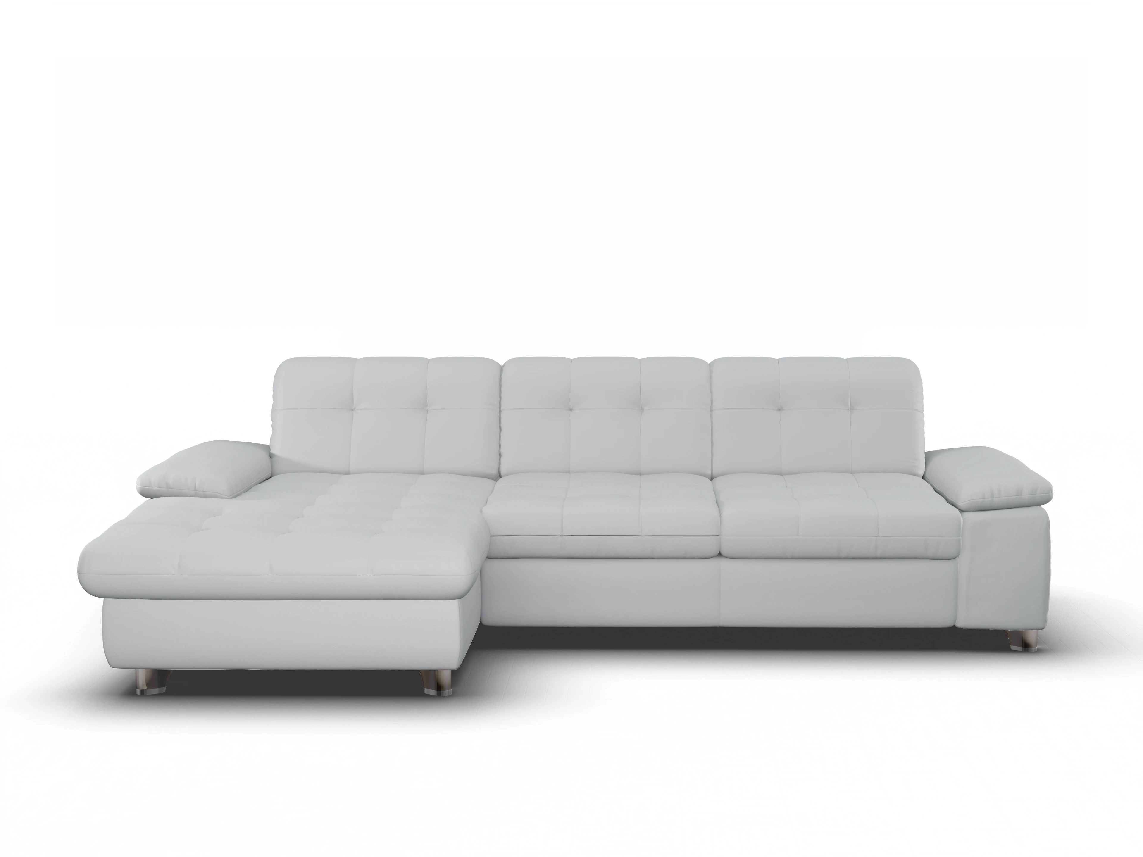 Ansicht des Produktes SC Select 1012 Ecksofa links Abschluss offen in Leder Grau